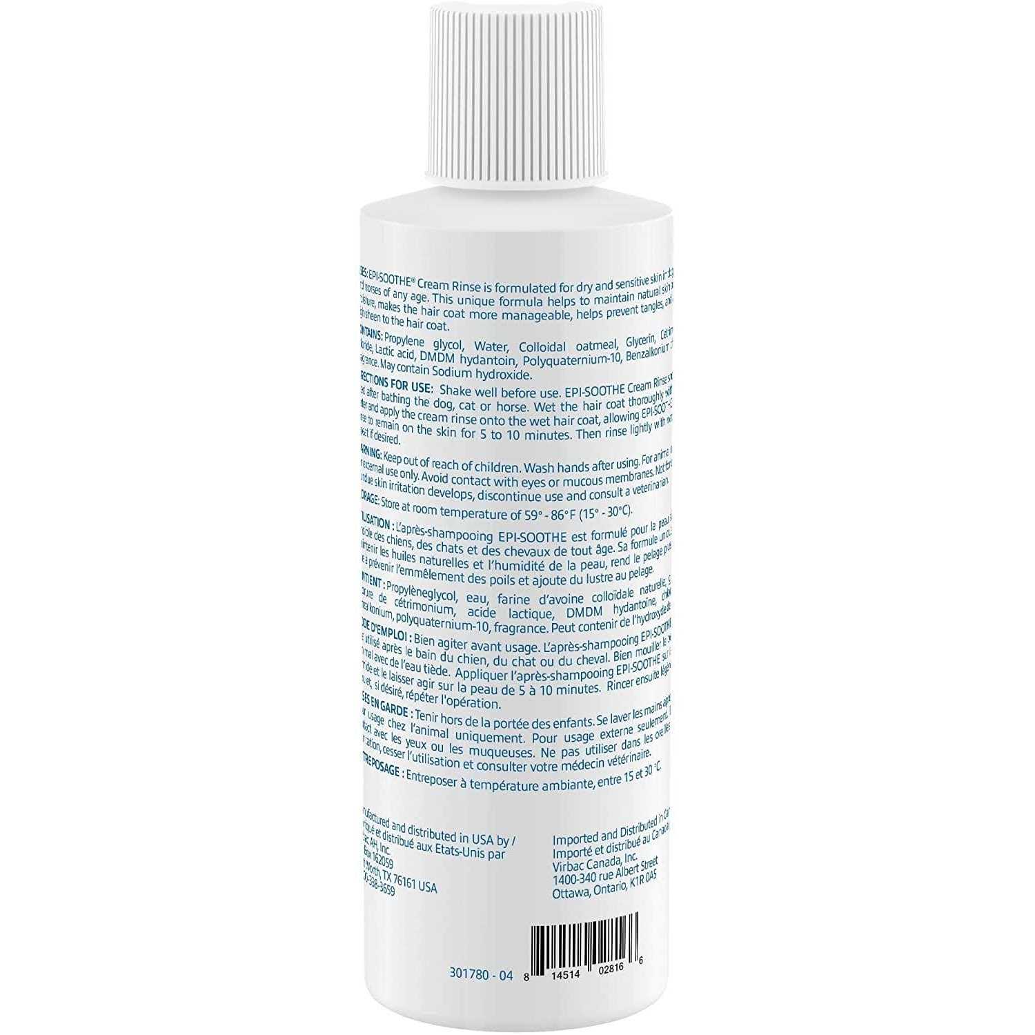 Alternative view of Virbac Epi-Soothe Cream Rinse Pet Conditioner