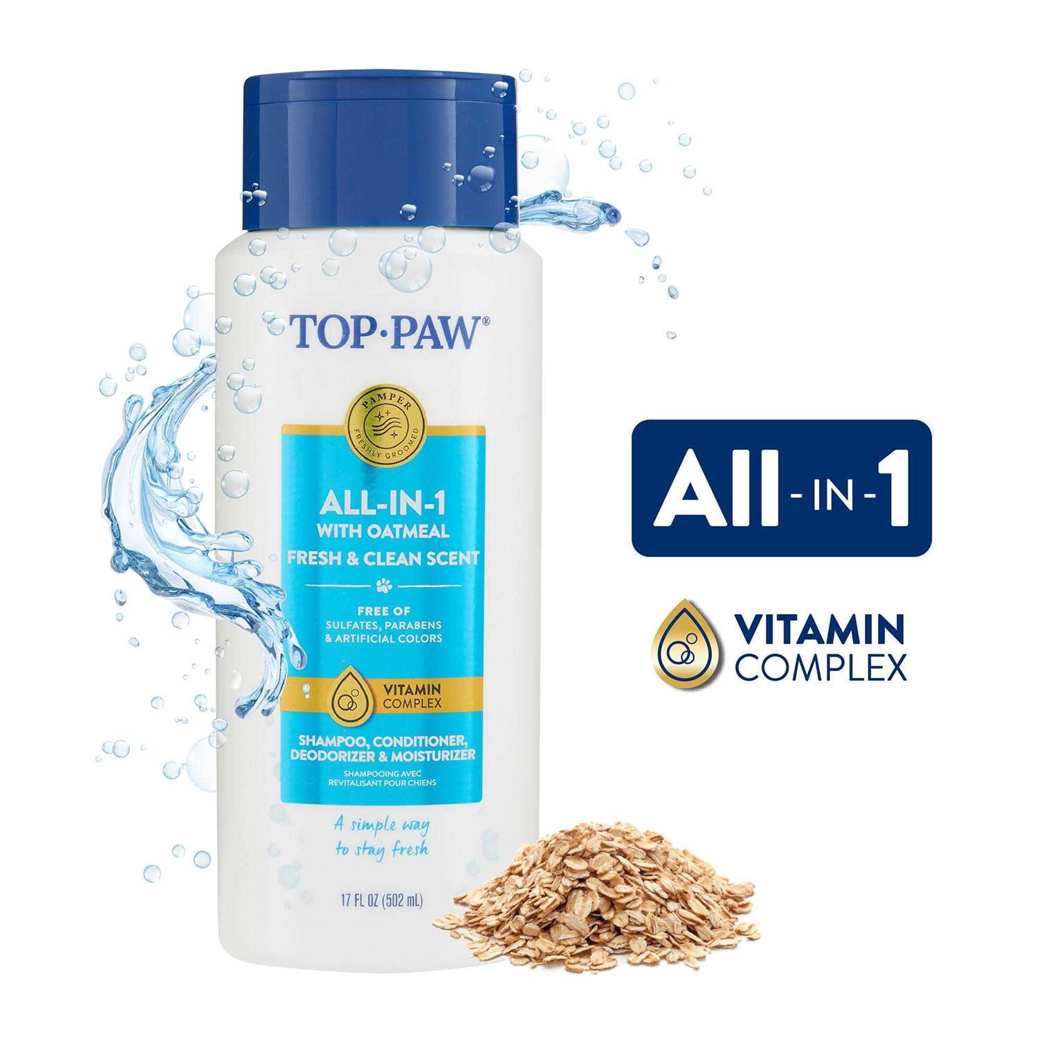 Top Paw All-In-1 with Oatmeal Dog Shampoo, Conditioner, Deodorizer and Moisturizer