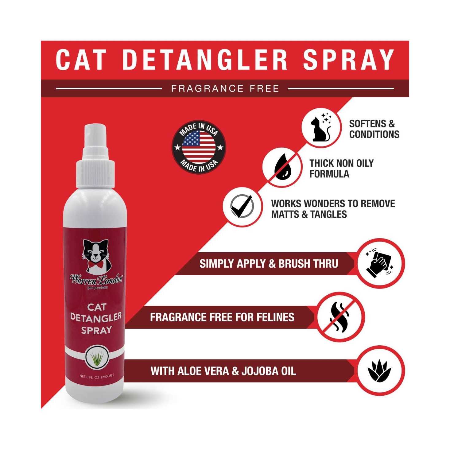 Alternative view of Warren London Cat Detangler Spray