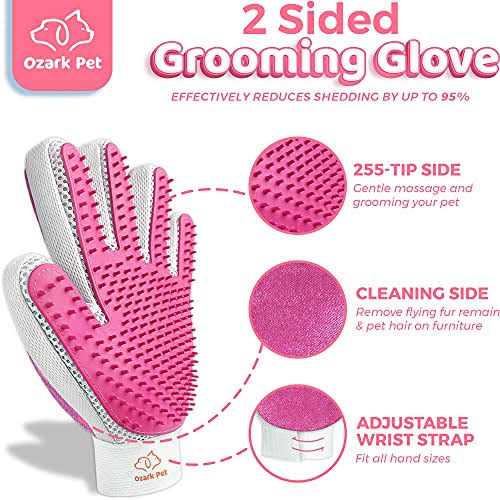 Alternative view of Ozark Pet Dog Brush and Cat Brush-with Deshedding Brush, Dog Dematting Tools and 2 Side Shedding Brush Glove