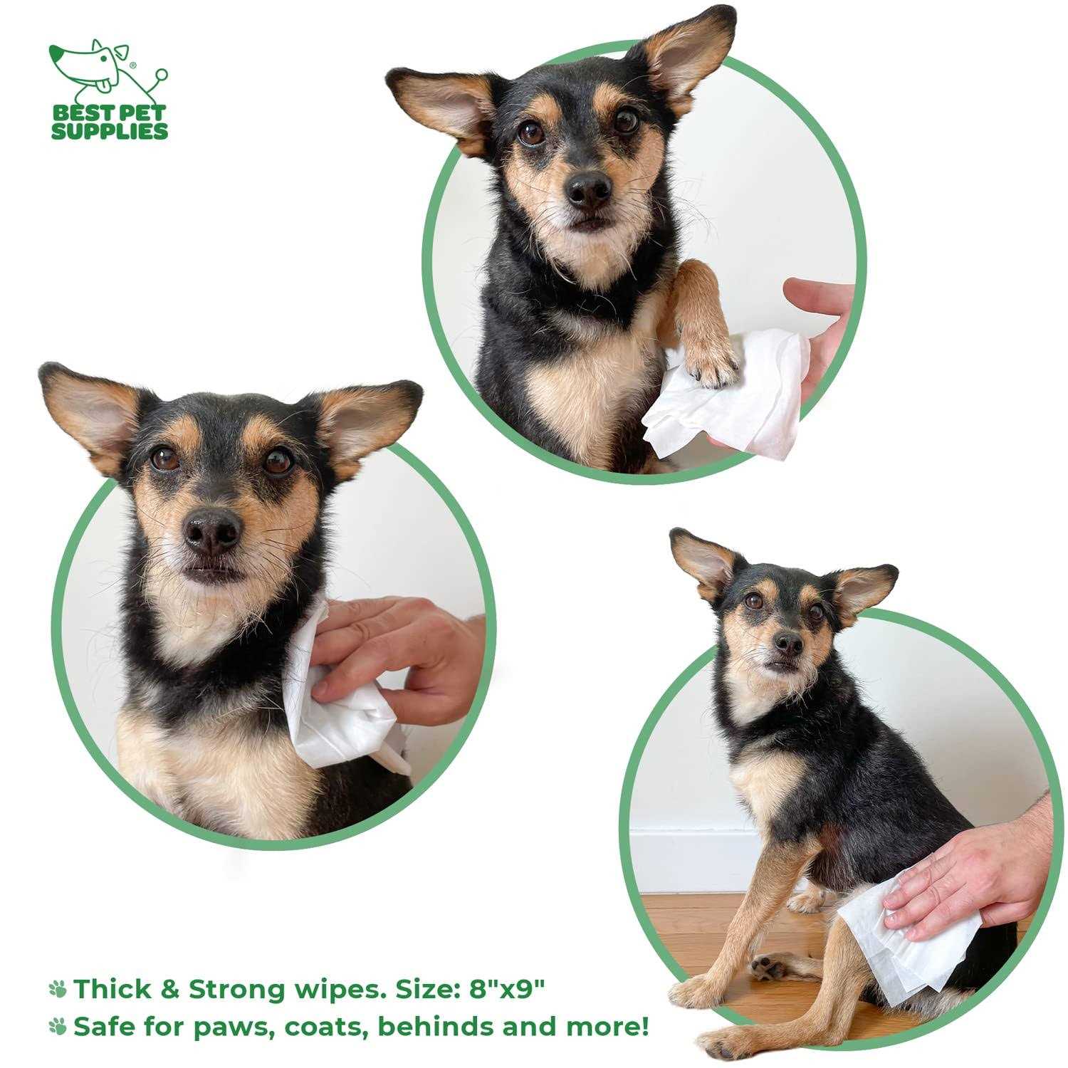 Alternative view of Best Pet Supplies Pet Grooming Wipes for Dogs & Cats, 400 Pack, Plant-Based Deodorizer for Coats & Dry, Itchy, or Sensitive Skin