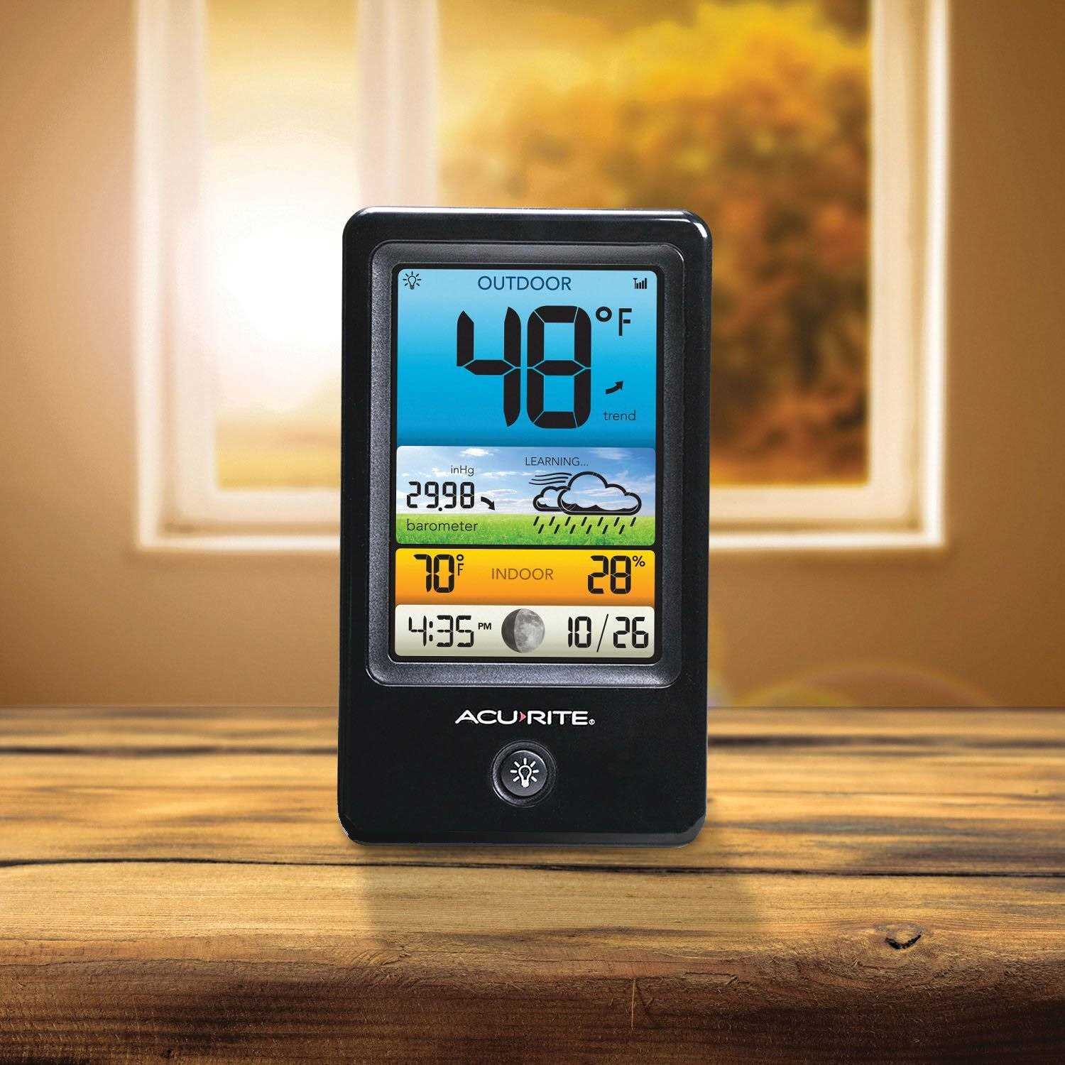 Alternative view of Acurite Wireless Color Forecaster with Temperature & Humidity