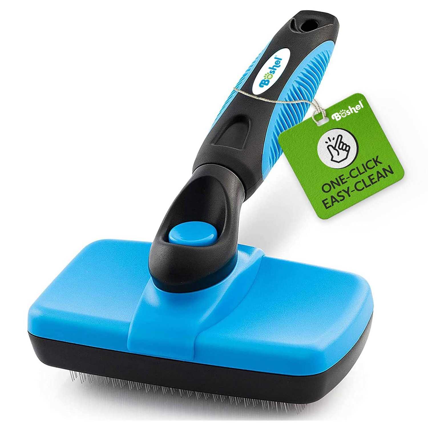 Boshel Dog Slicker Brush Self Cleaning Brush Cat & petslicker Brush for Detangling Hair