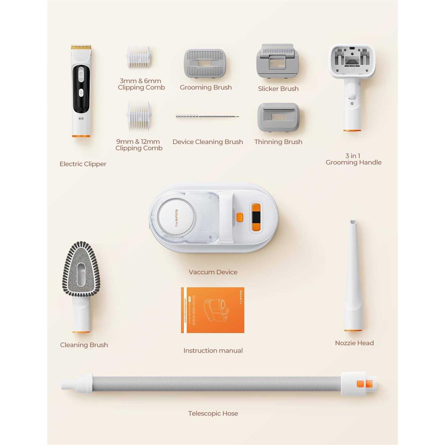 Alternative view of BUTURE Pet Grooming Kit & Vacuum Suction 99% Pet Hair, Professional Dog Grooming Kit with 6 Grooming Tools for Dogs Cats and Other Animals Low Noise