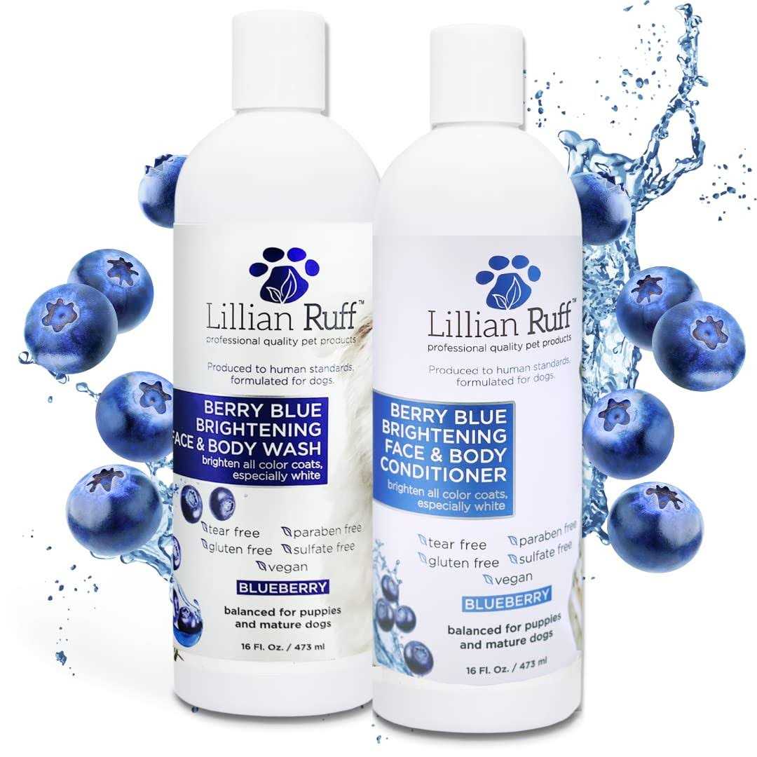 Lillian Ruff Berry Blue Brightening Face and Body Wash for Dogs and Cats