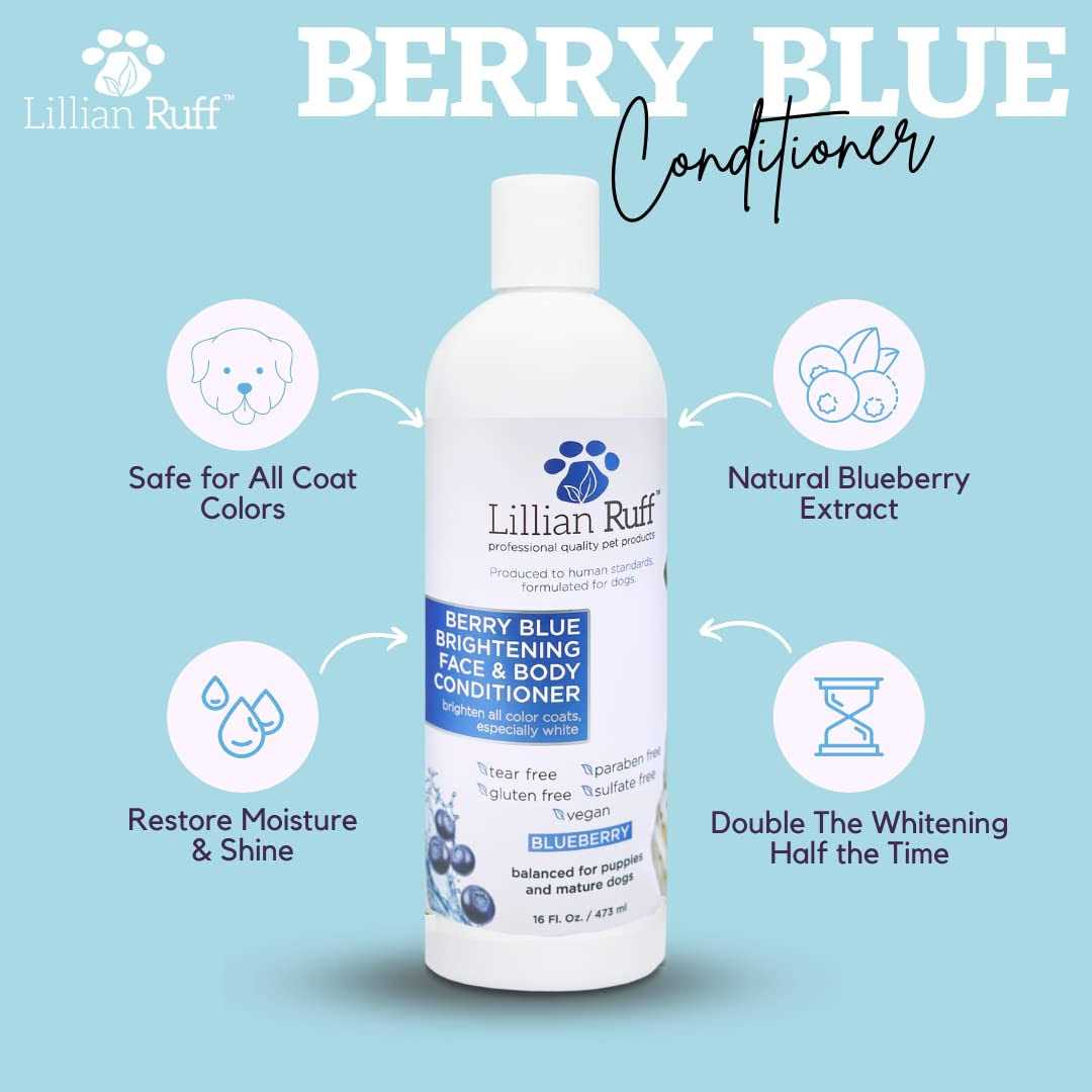 Alternative view of Lillian Ruff Berry Blue Brightening Face and Body Wash for Dogs and Cats