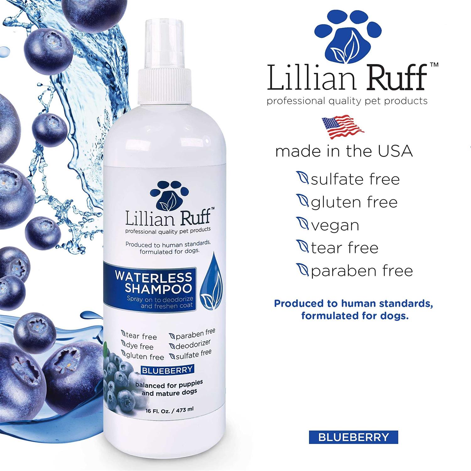 Alternative view of Lillian Ruff Berry Blue Brightening Face and Body Wash for Dogs and Cats