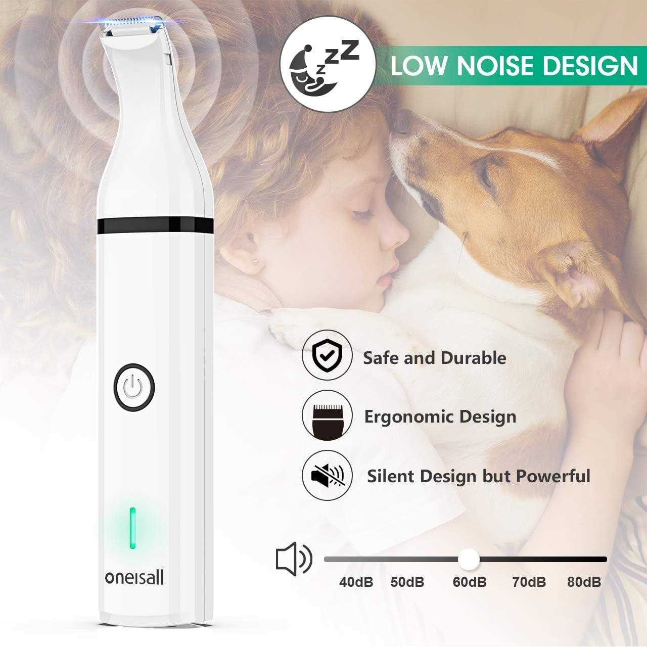 Alternative view of oneisall Dog Clippers with Double Blades,cordless Small Pet Hair Grooming Trimmer,Low Noise for Trimming Dog's Hair Around Paws