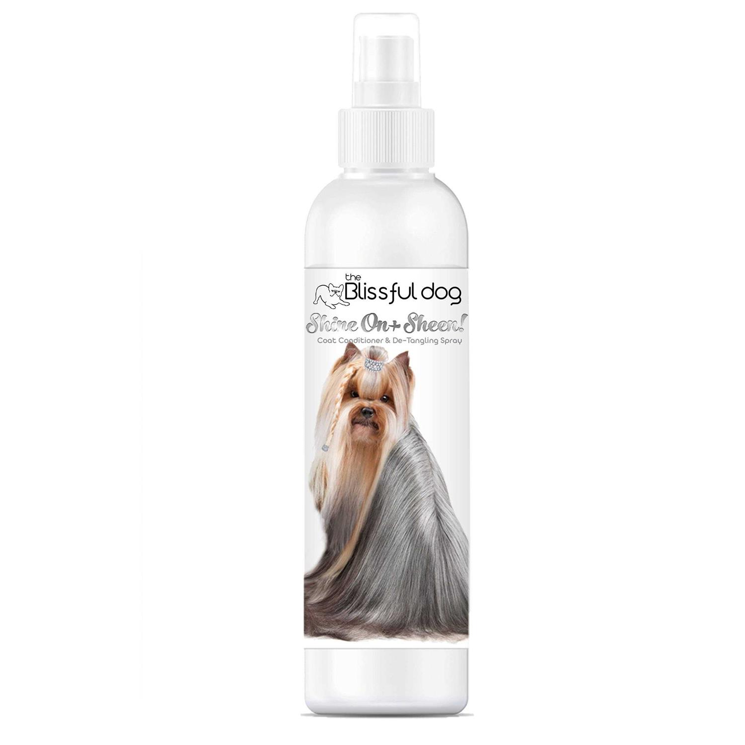 The Blissful Dog Shine-On + Sheen Coat Spray, All Natural, Leave-in Conditioner and Coat Detangler for Your Dog