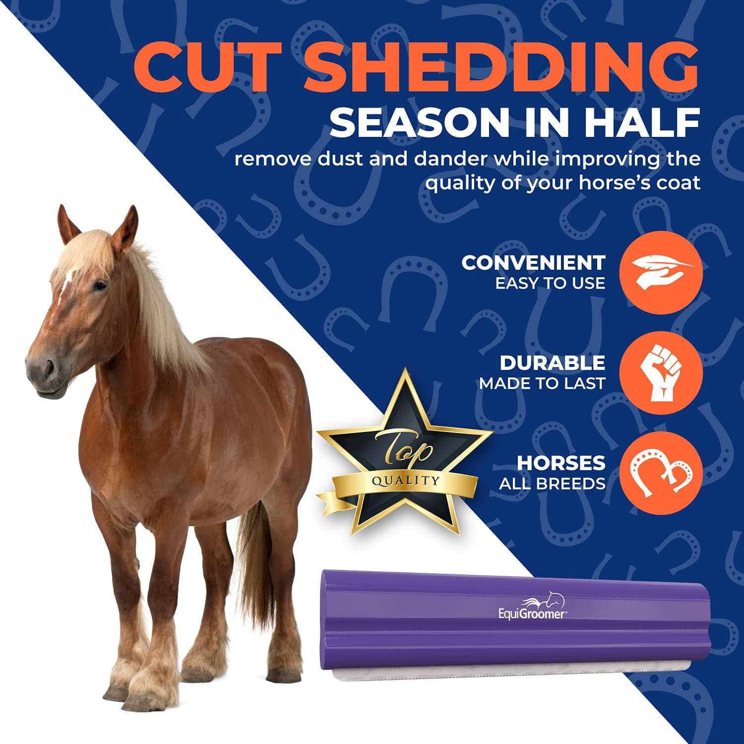 Alternative view of EquiGroomer Deshedding Brush for Horses Undercoat Tool for Large Pets With Short and Long Hair