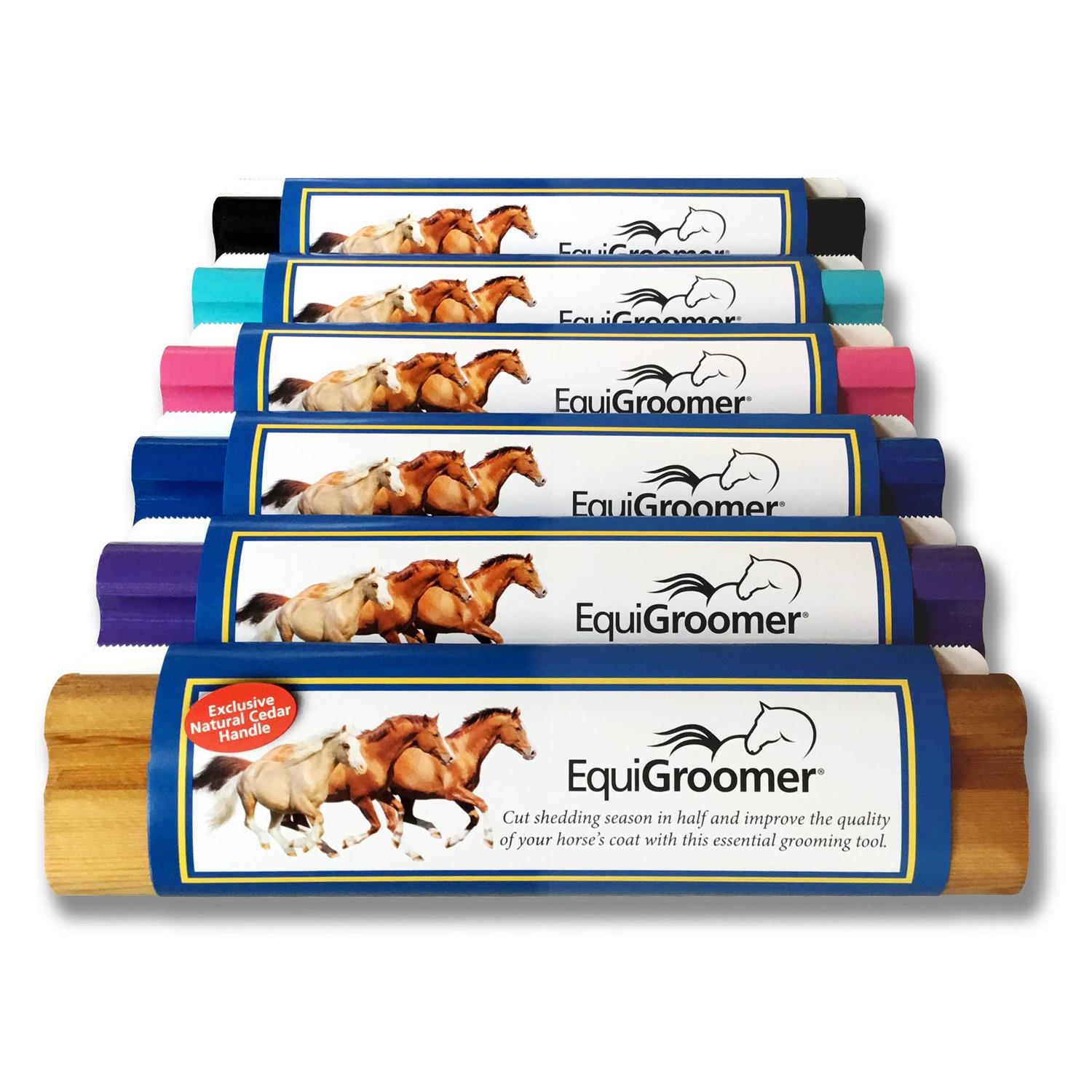 EquiGroomer Deshedding Brush for Horses Undercoat Tool for Large Pets With Short and Long Hair