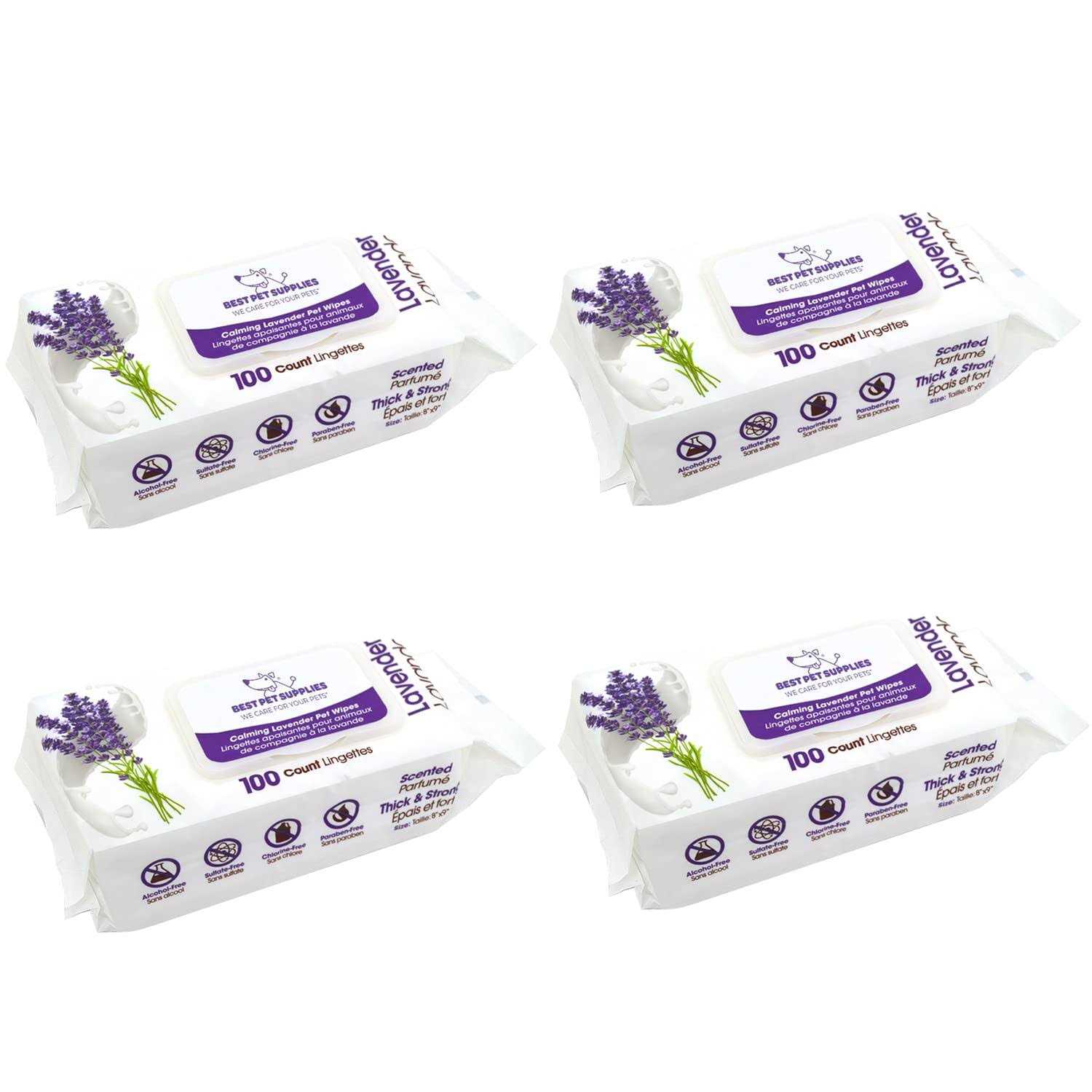 Best Pet Supplies Pet Grooming Wipes for Dogs & Cats Plant-Based Deodorizer for Coats & Dry, Itchy, or Sensitive Skin