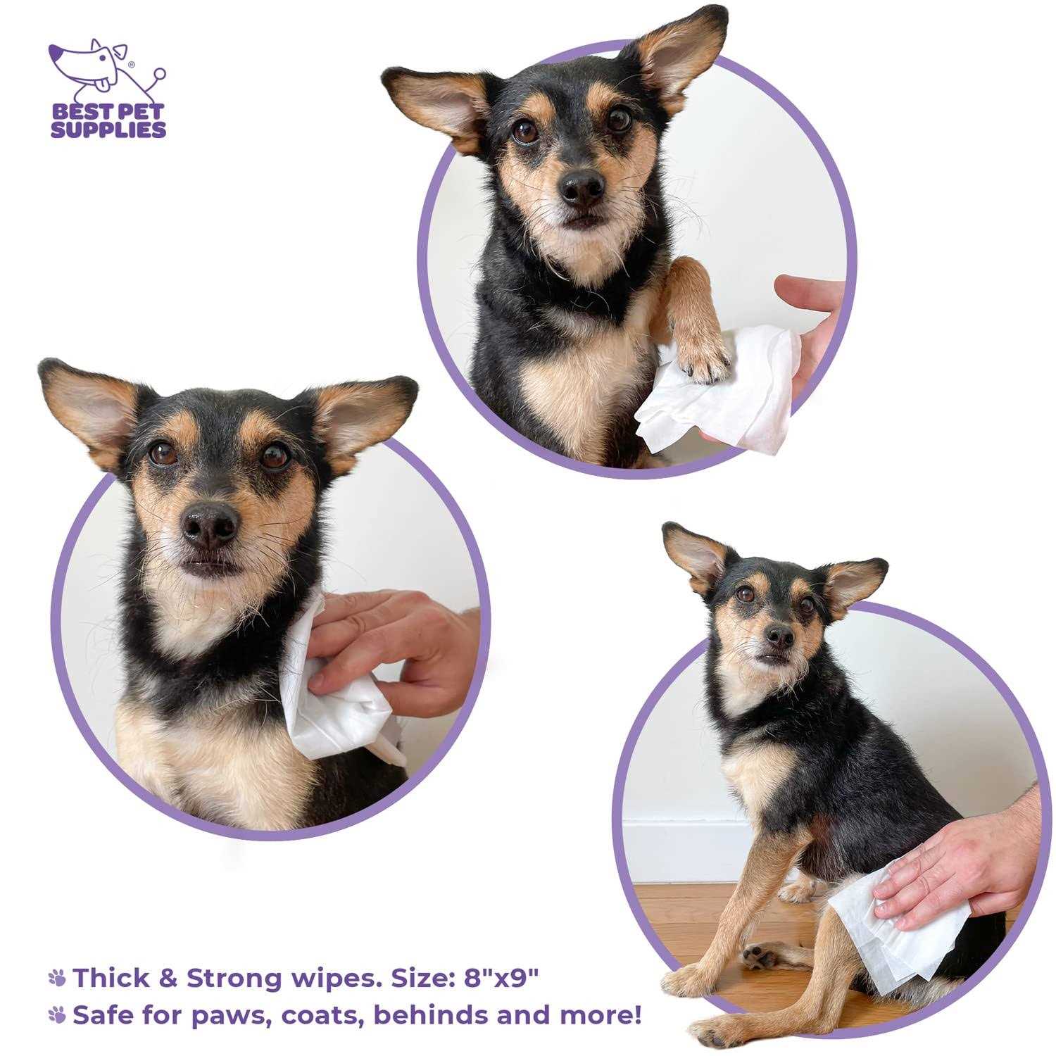 Alternative view of Best Pet Supplies Pet Grooming Wipes for Dogs & Cats Plant-Based Deodorizer for Coats & Dry, Itchy, or Sensitive Skin