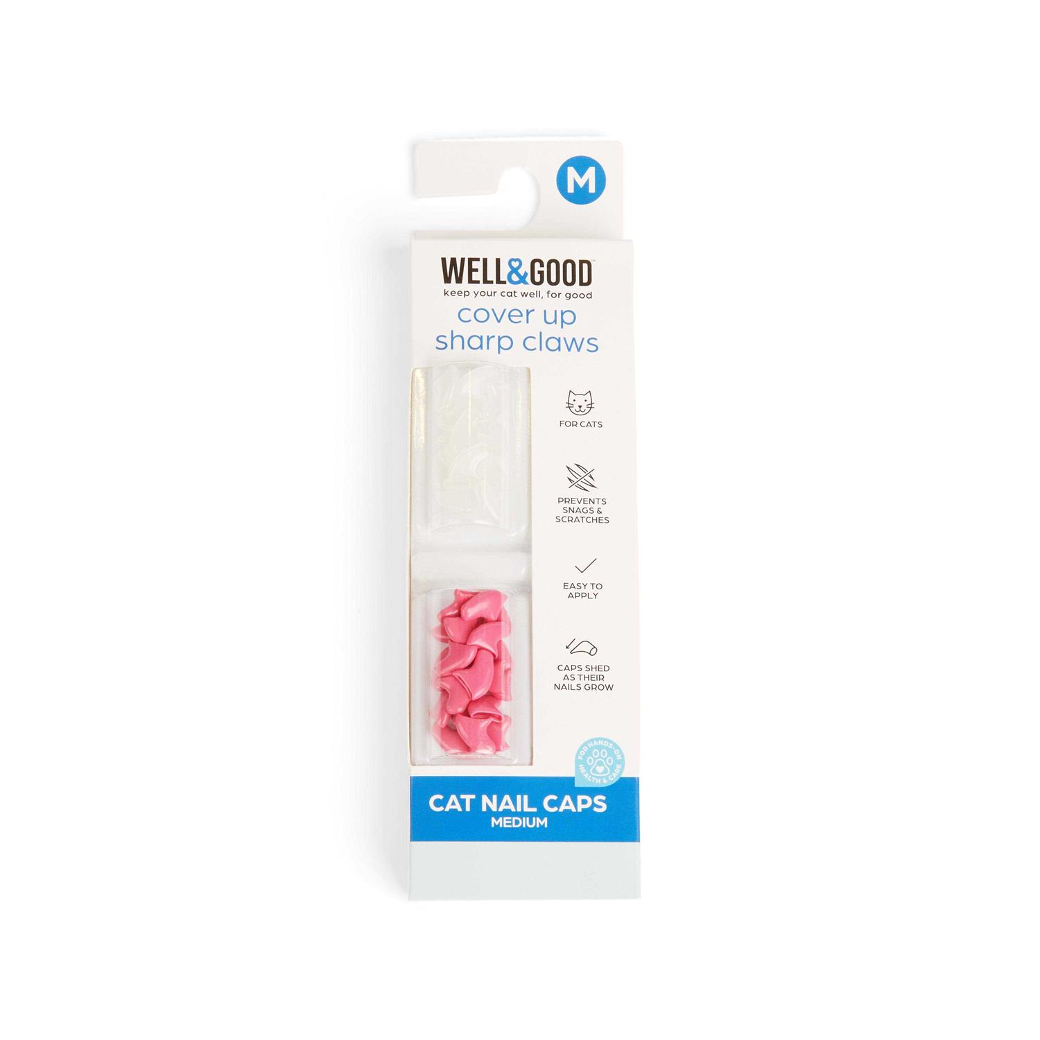 Well & Good Clear & Pink Cat Nail Caps