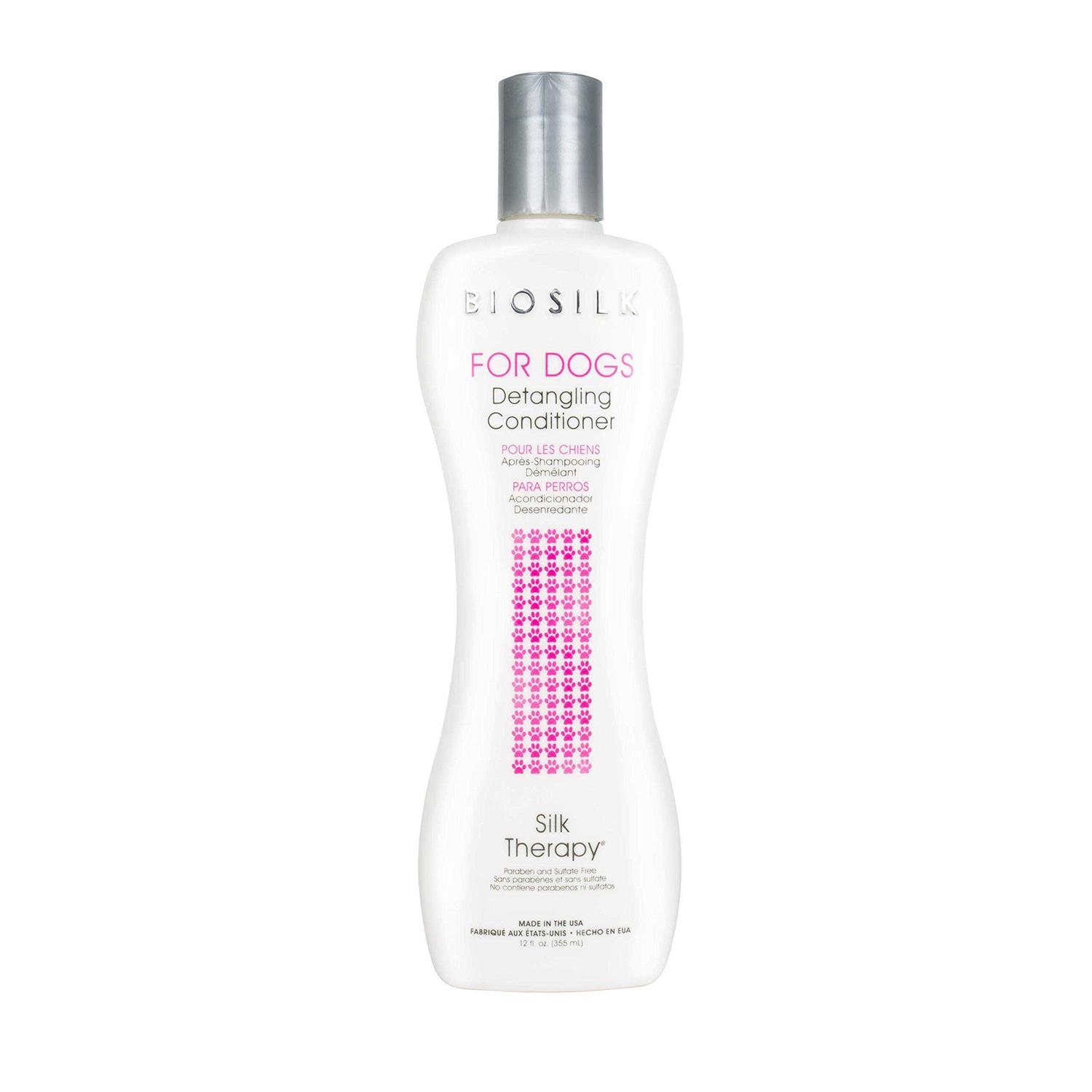 BioSilk for Dogs Silk Therapy Detangling Hair Conditioner Sulfate and Paraben Free
