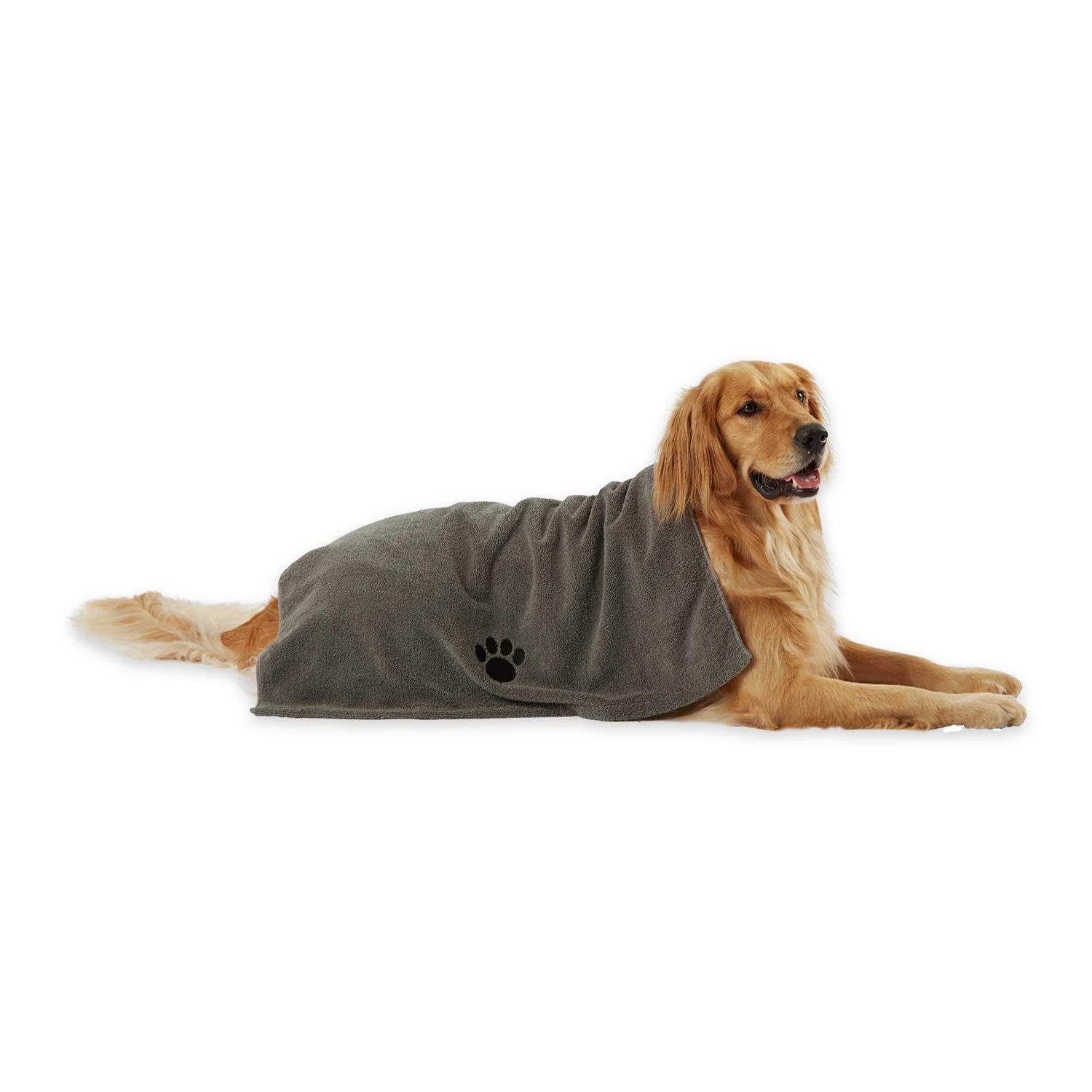 Bone Dry Microfiber Pet Towel Embroidered Paw