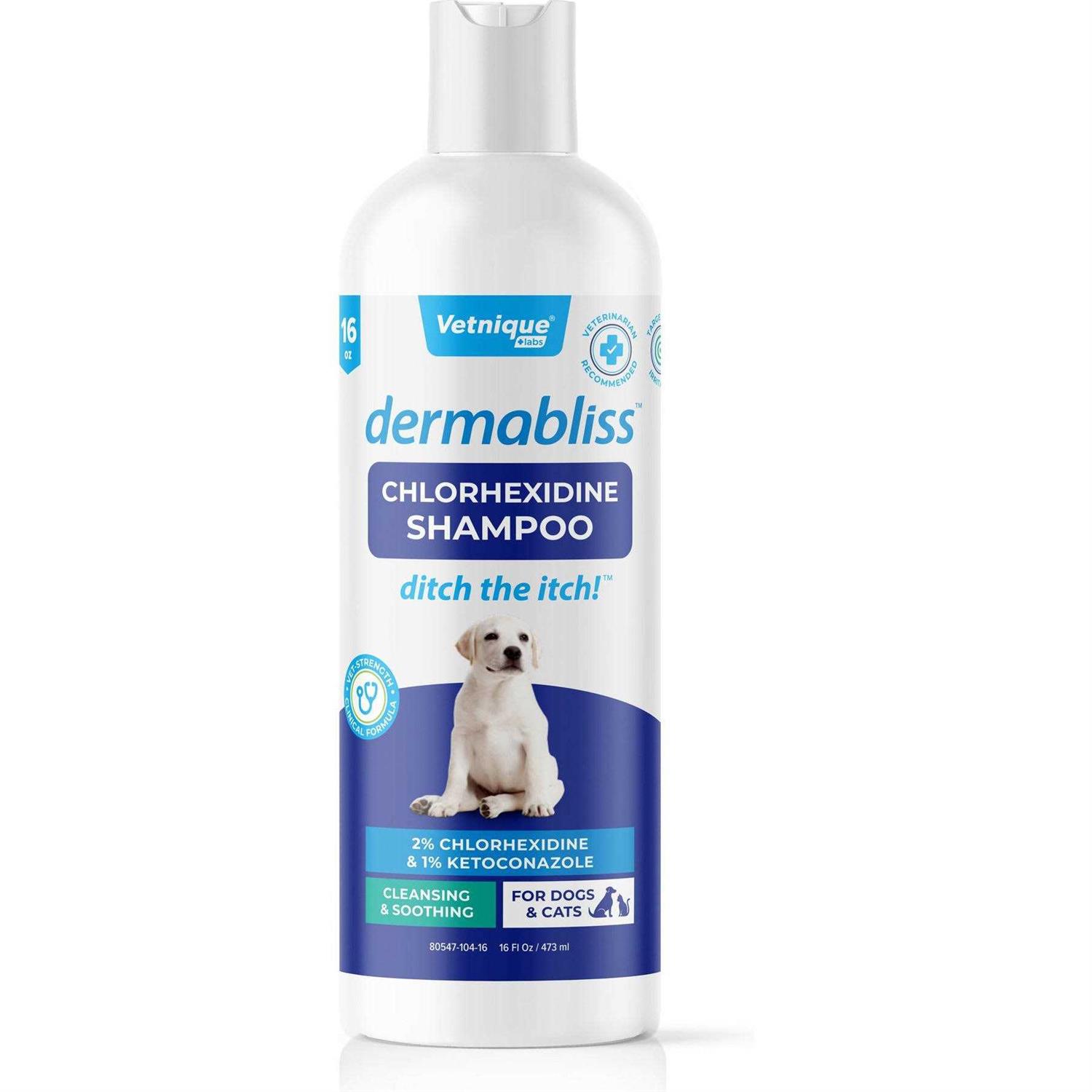 Vetnique Labs Dermabliss Chlorhexidine Shampoo 16 Oz Bottle For Dogs