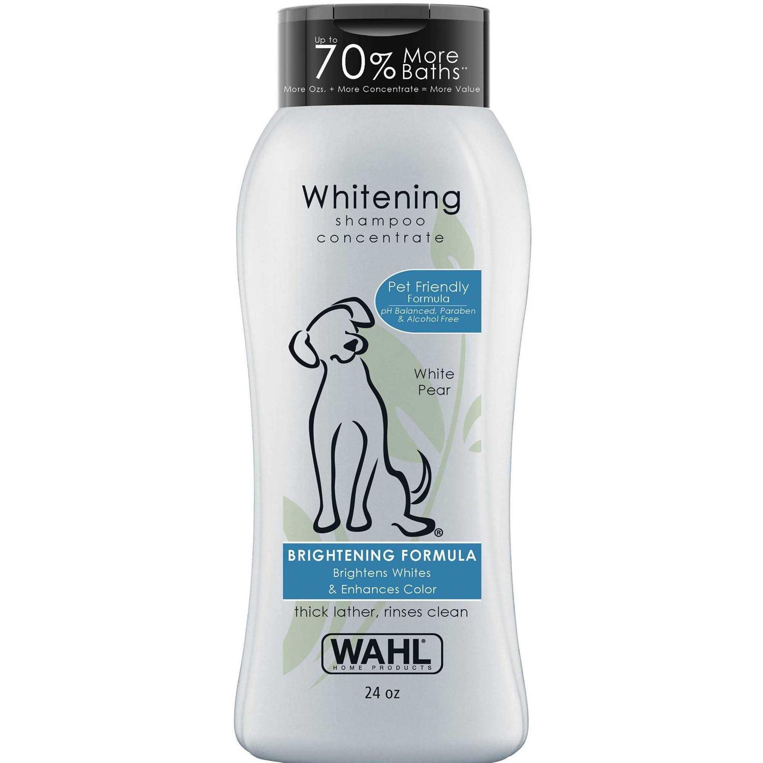 Wahl White Pear Brightening Shampoo for Pets Whitening & Animal Odor Control with Silky Smooth Results for Grooming Dirty Dogs