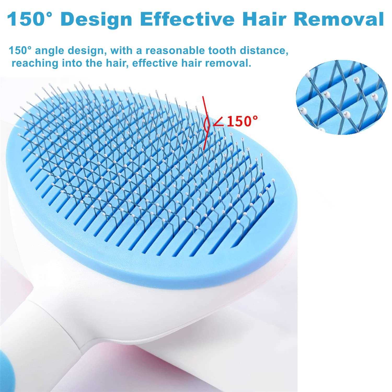 Alternative view of Cat Brush,Self Cleaning Slicker Brush,Cat Grooming,Pet Massaging Tool Suitable for Pets with Long or Short Hair,Dog Grooming Brush Tool Gently