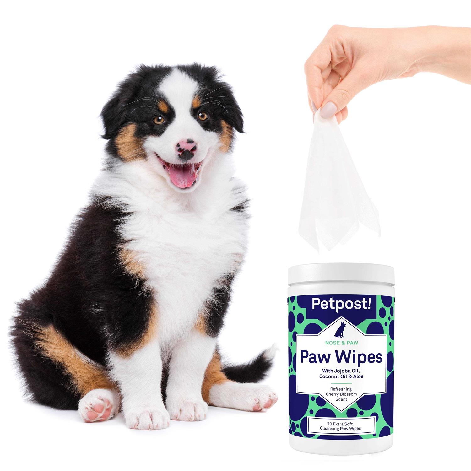Alternative view of Petpost Paw Wipes for Dogs Nourishing, Revitalizing Dog Paw Cleaner with Coconut Oil, Jojoba Oil, and Aloe