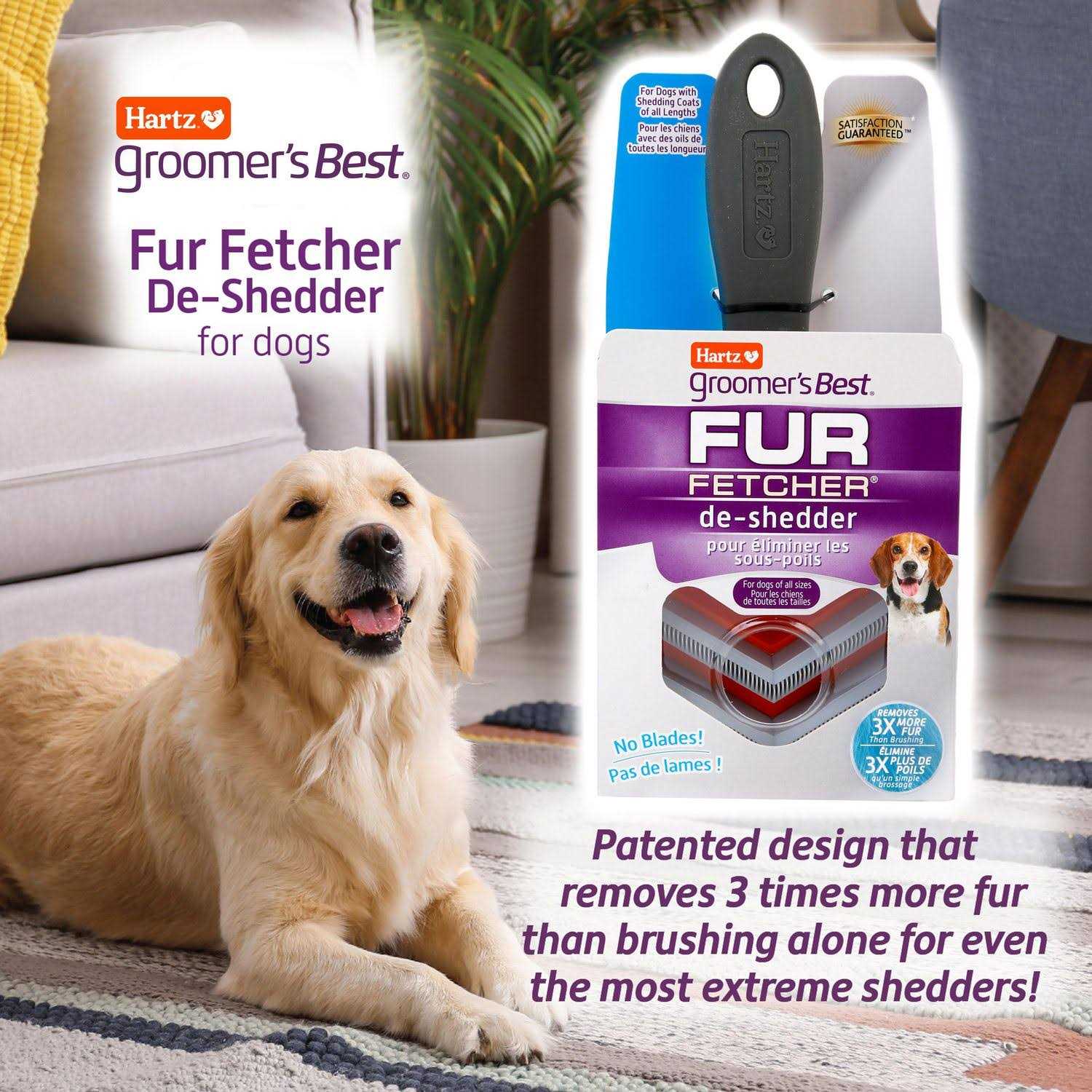 Alternative view of Hartz Groomer's Best Fur Fetcher De-Shedder Grooming Tool for Dogs