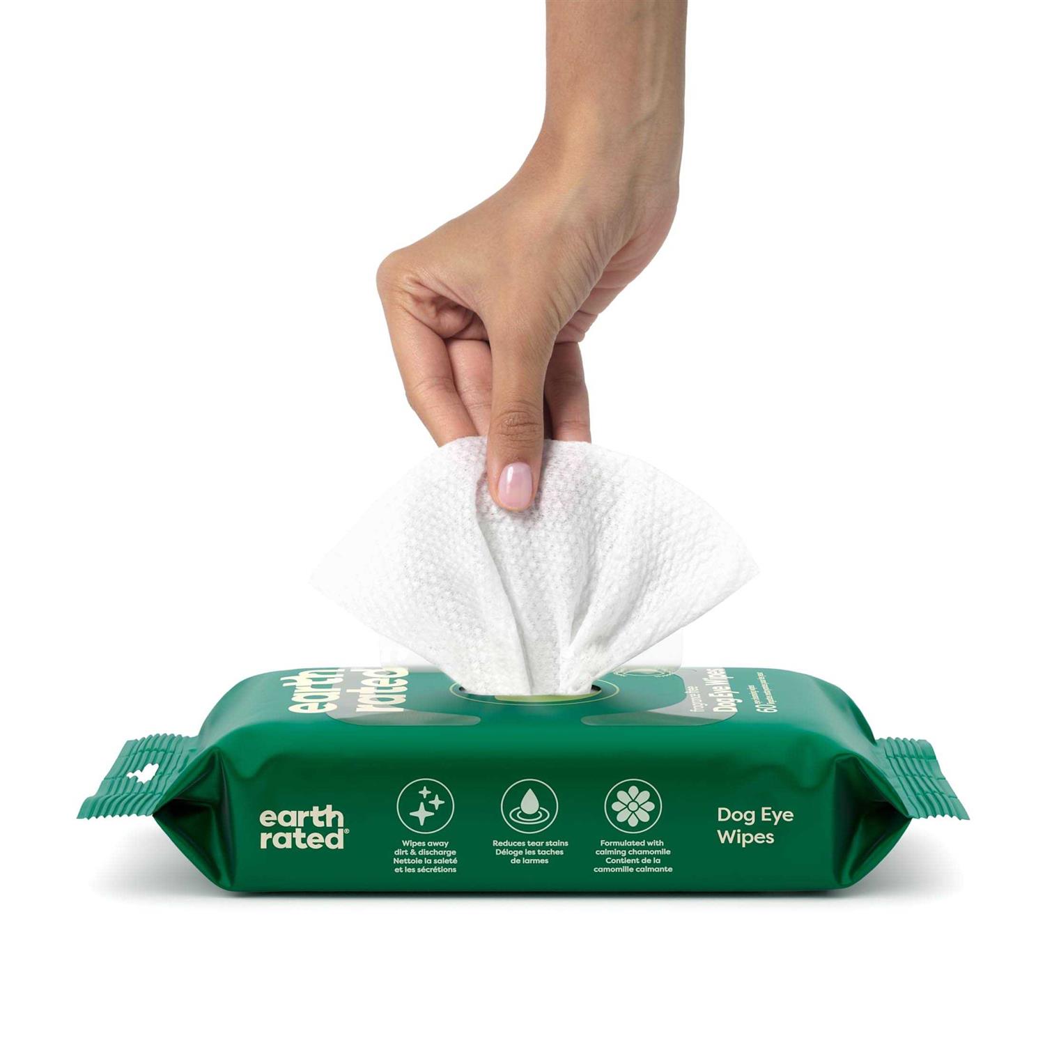 Alternative view of Earth Rated Hypoallergenic Plant Based Fragrance Free Dog Eye Wipes