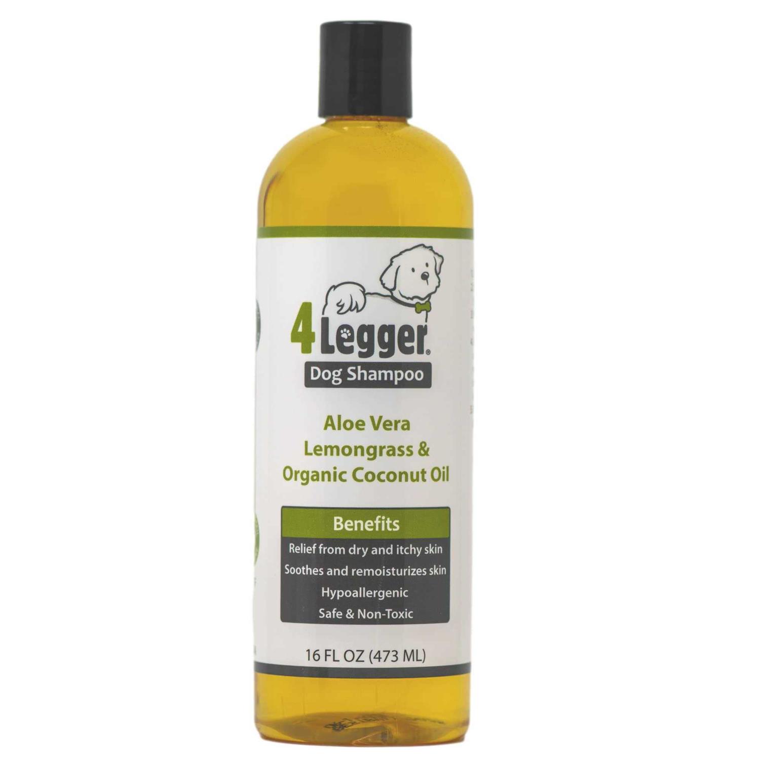 4Legger 4-Legger Certified Organic Dog Shampoo All Natural and Hypoallergenic with Aloe and Lemongrass