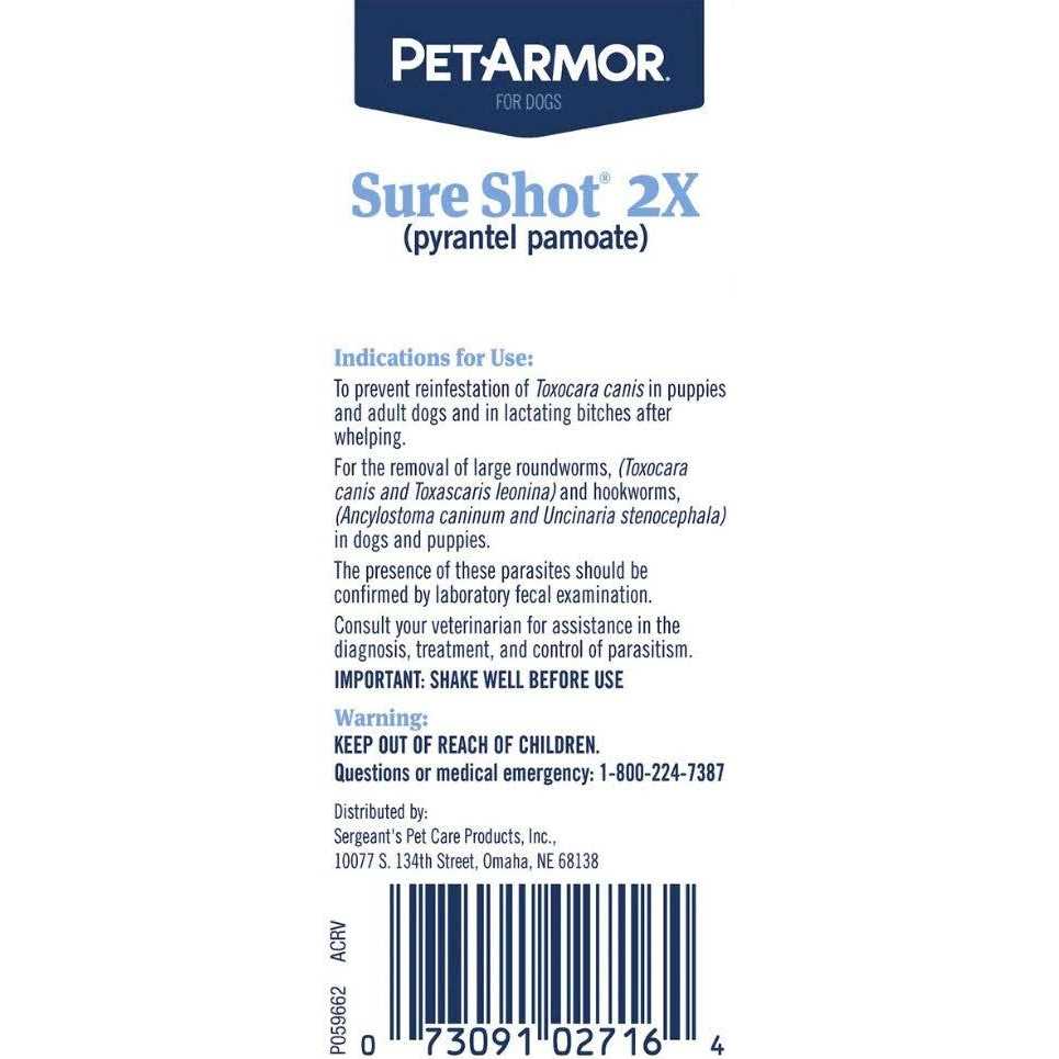 Alternative view of PetArmor Sure Shot 2X Liquid Wormer for Dogs