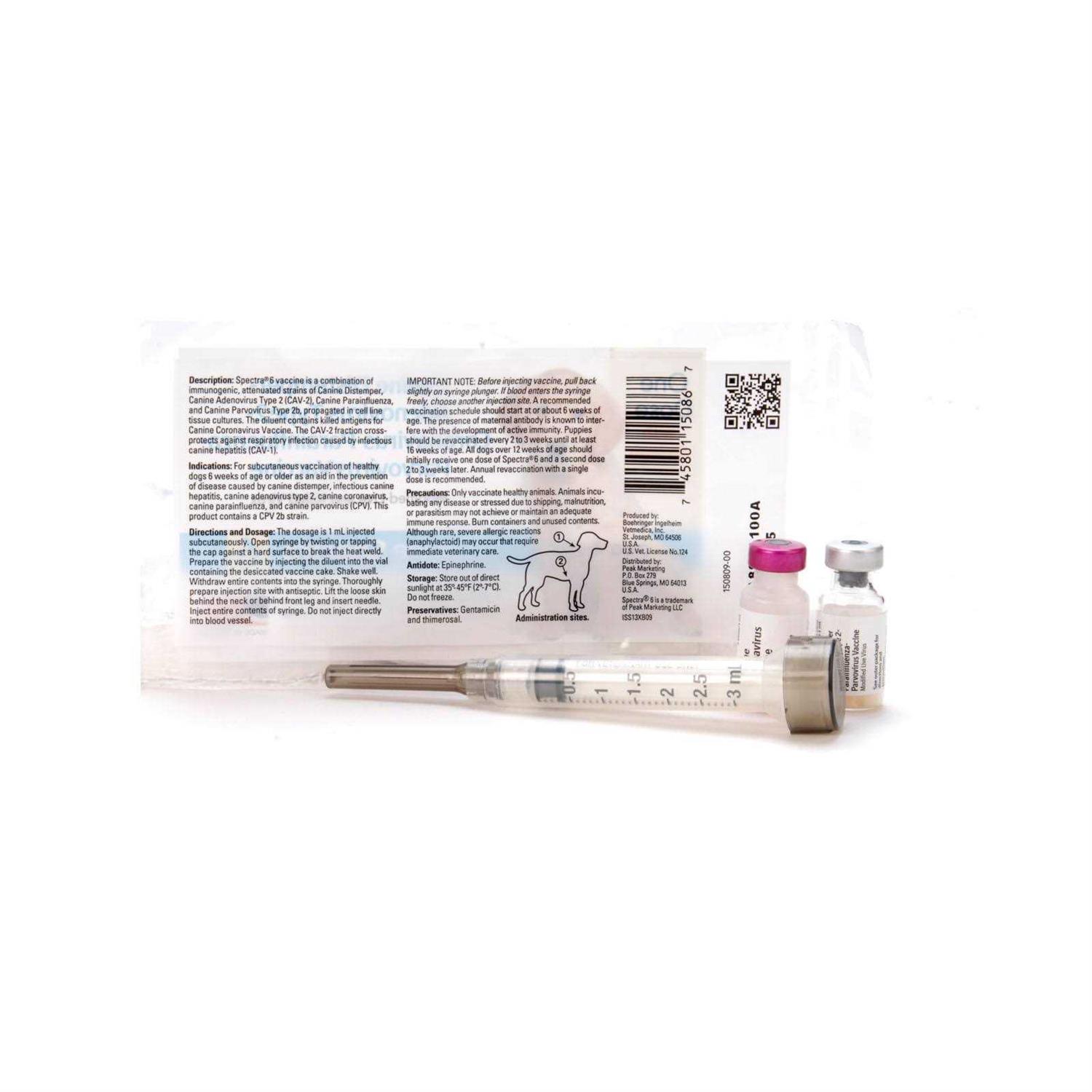 Alternative view of Canine Spectra 6 Dog Vaccine