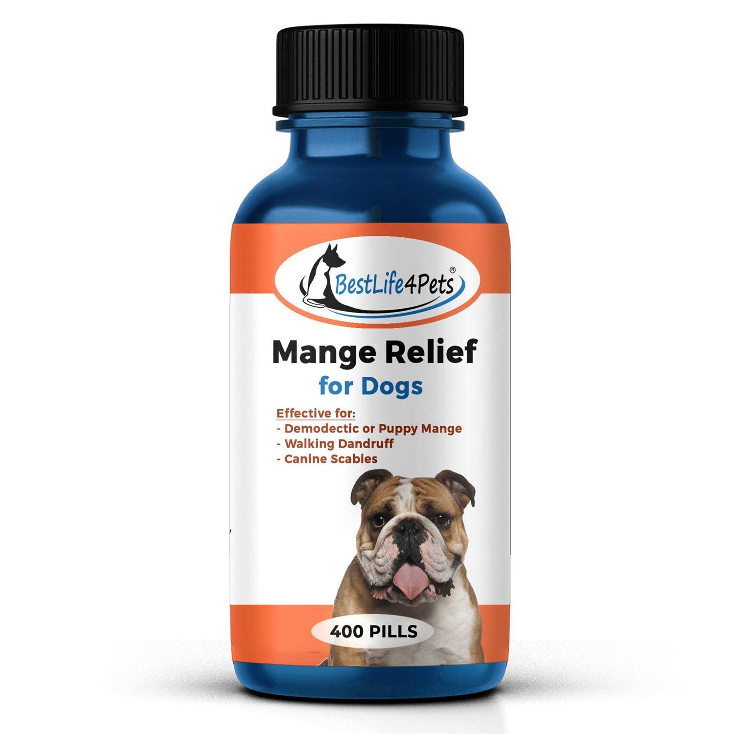 BestLife4Pets Demodectic Mange Relief for Dogs All Natural Healthy Coat and Itch Relief for Puppy Mange, Canine Scabies and Walking Dandruff on Skin