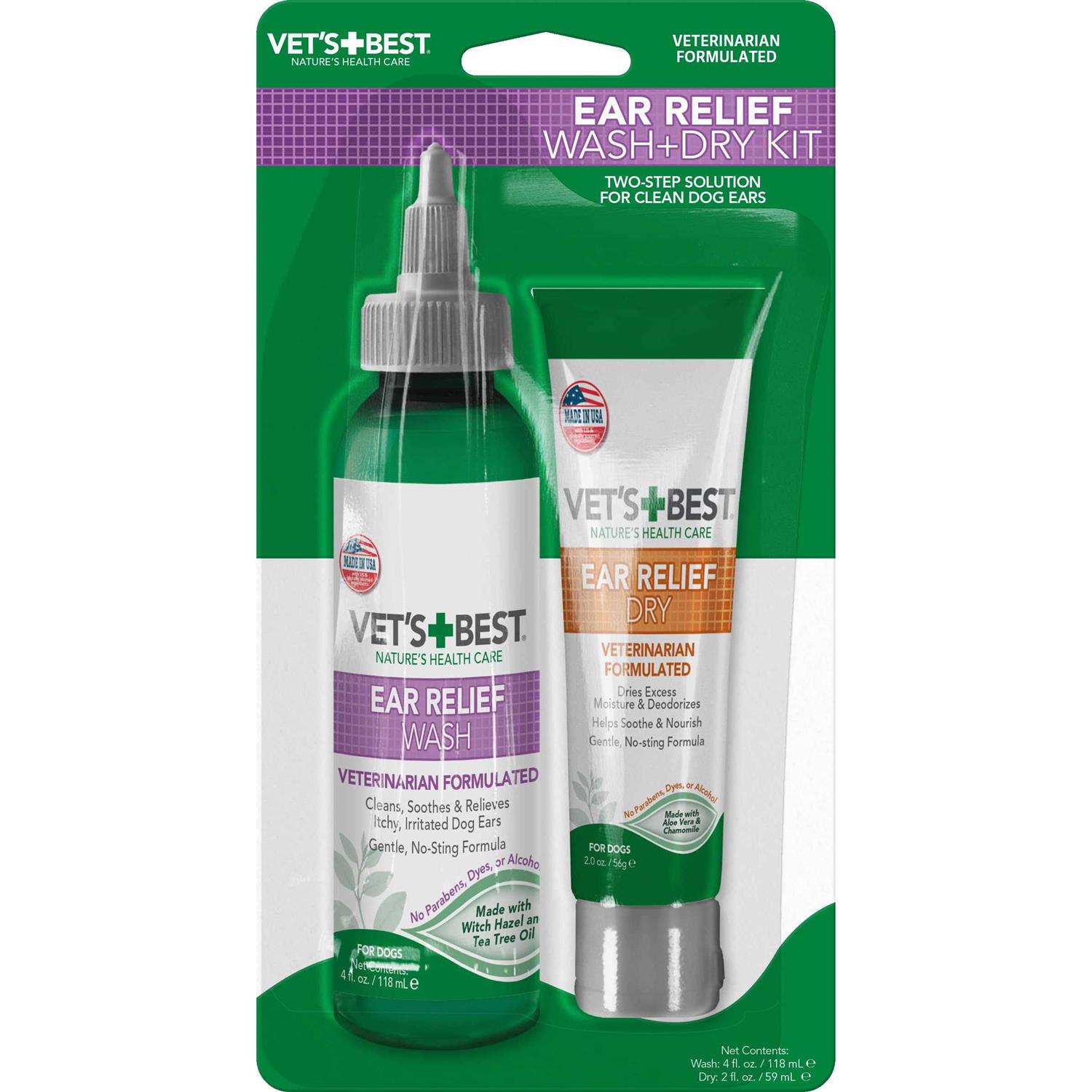 Vet's Best Ear Relief Wash and Dry