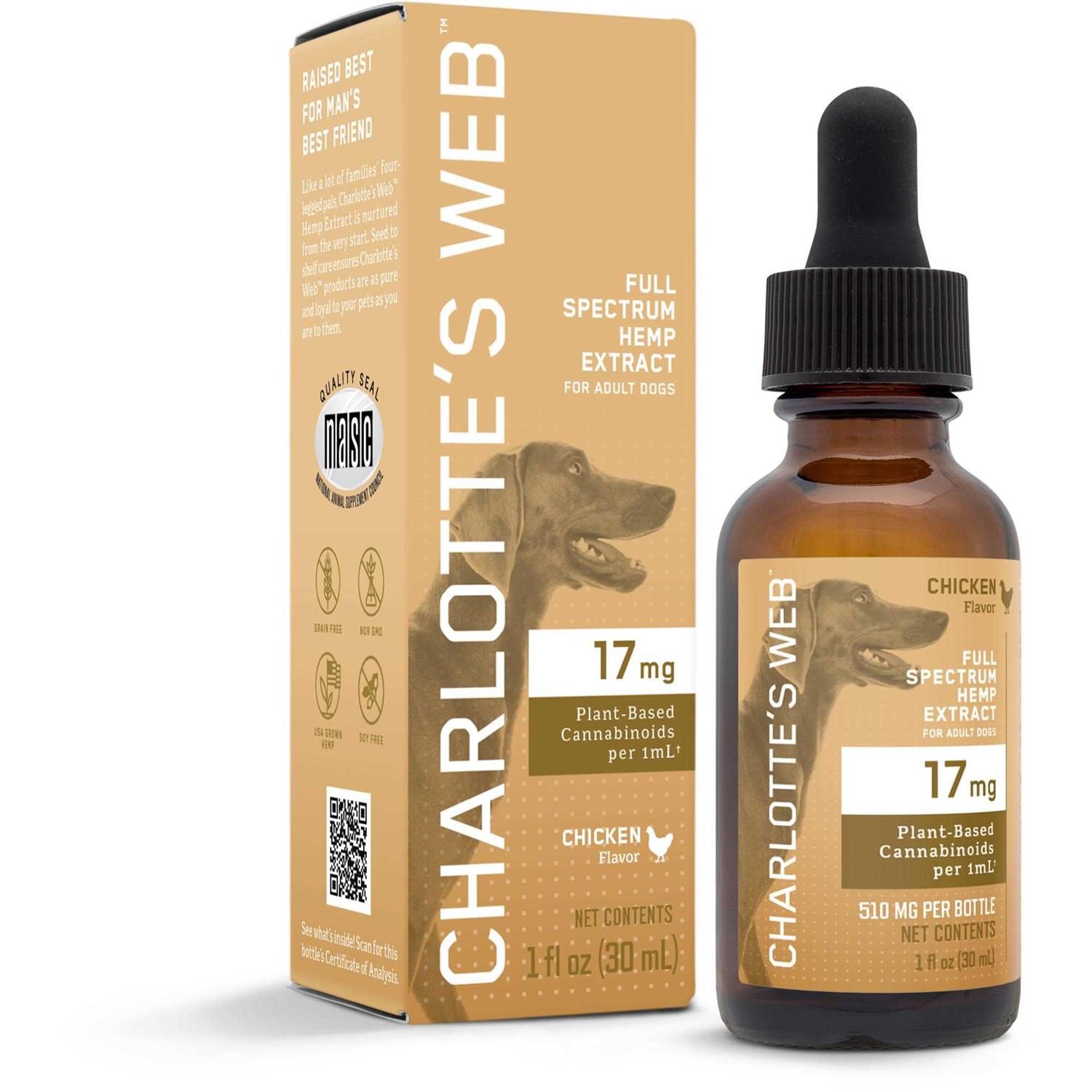 Charlotte's Web Canine 17 mg Full Range Drops
