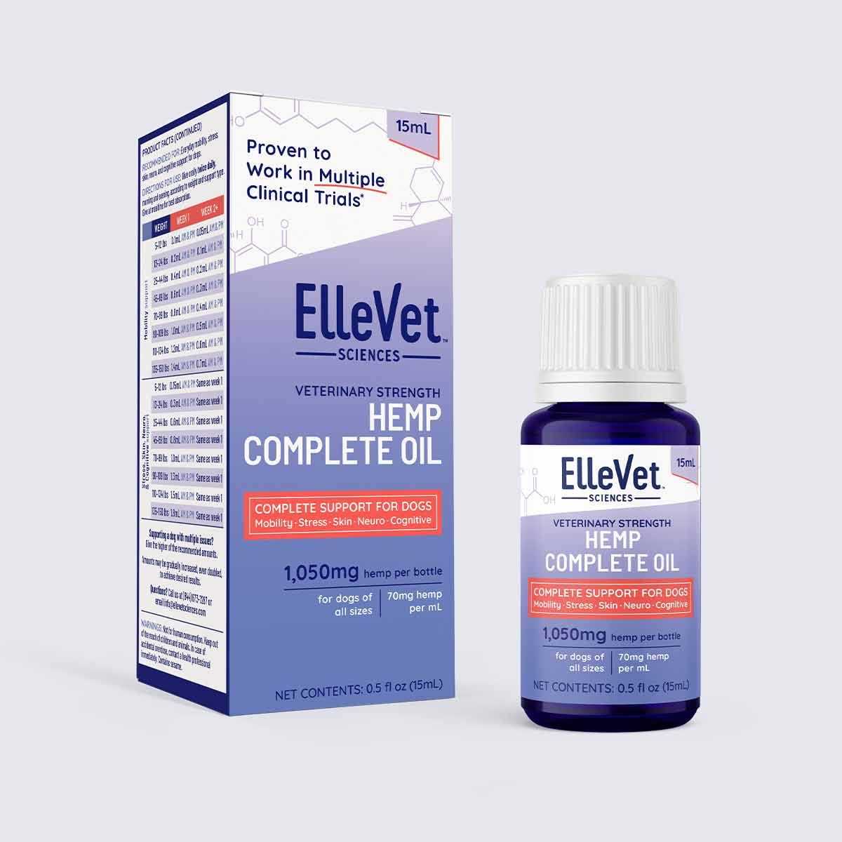 ElleVet Hemp Oil For Mobility Calming & More For Dogs