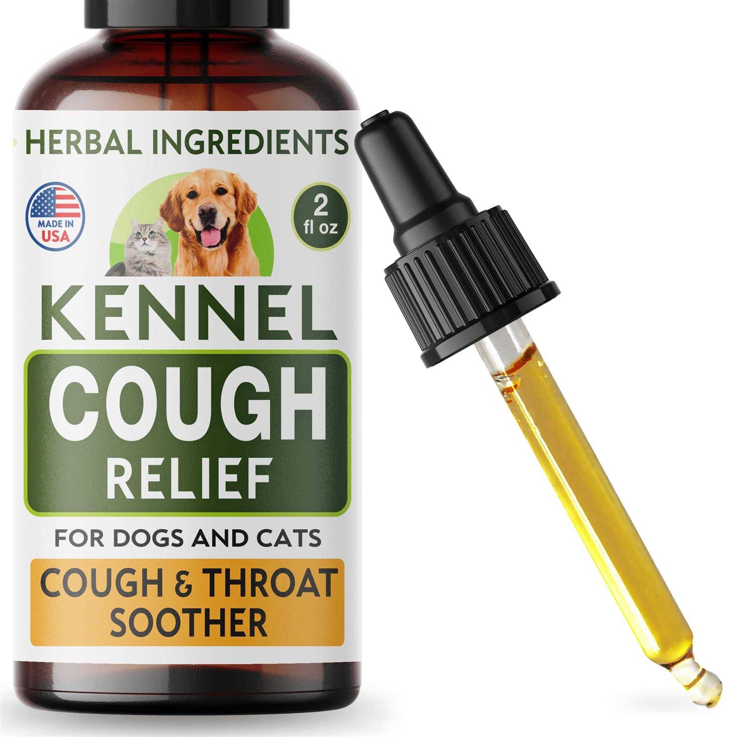 Alternative view of TwoFurFinds Kennel Cough Herbal Drops for Dogs & Cats Cough Relief Throat Soother