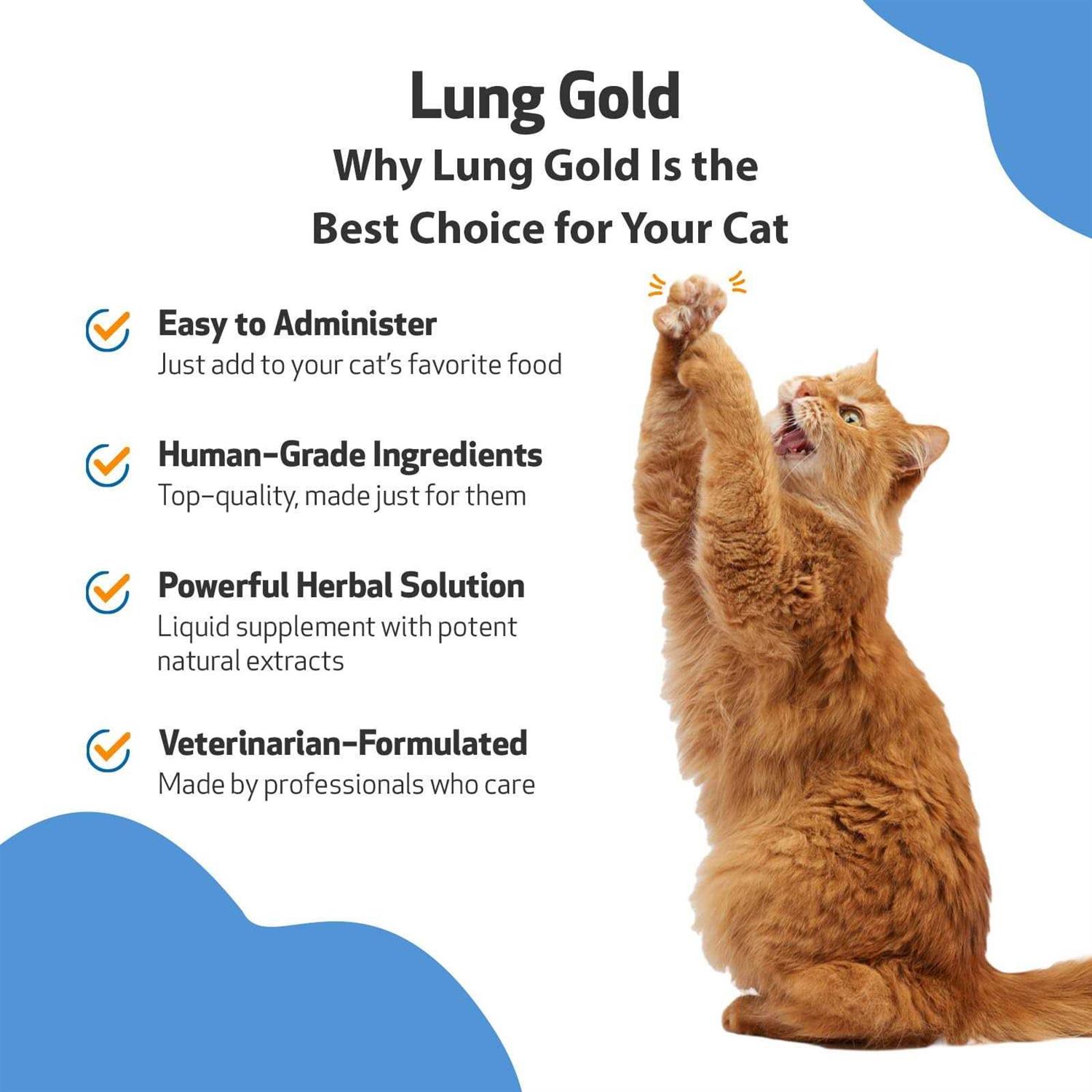 Alternative view of Pet Wellbeing Lung Gold for Cats