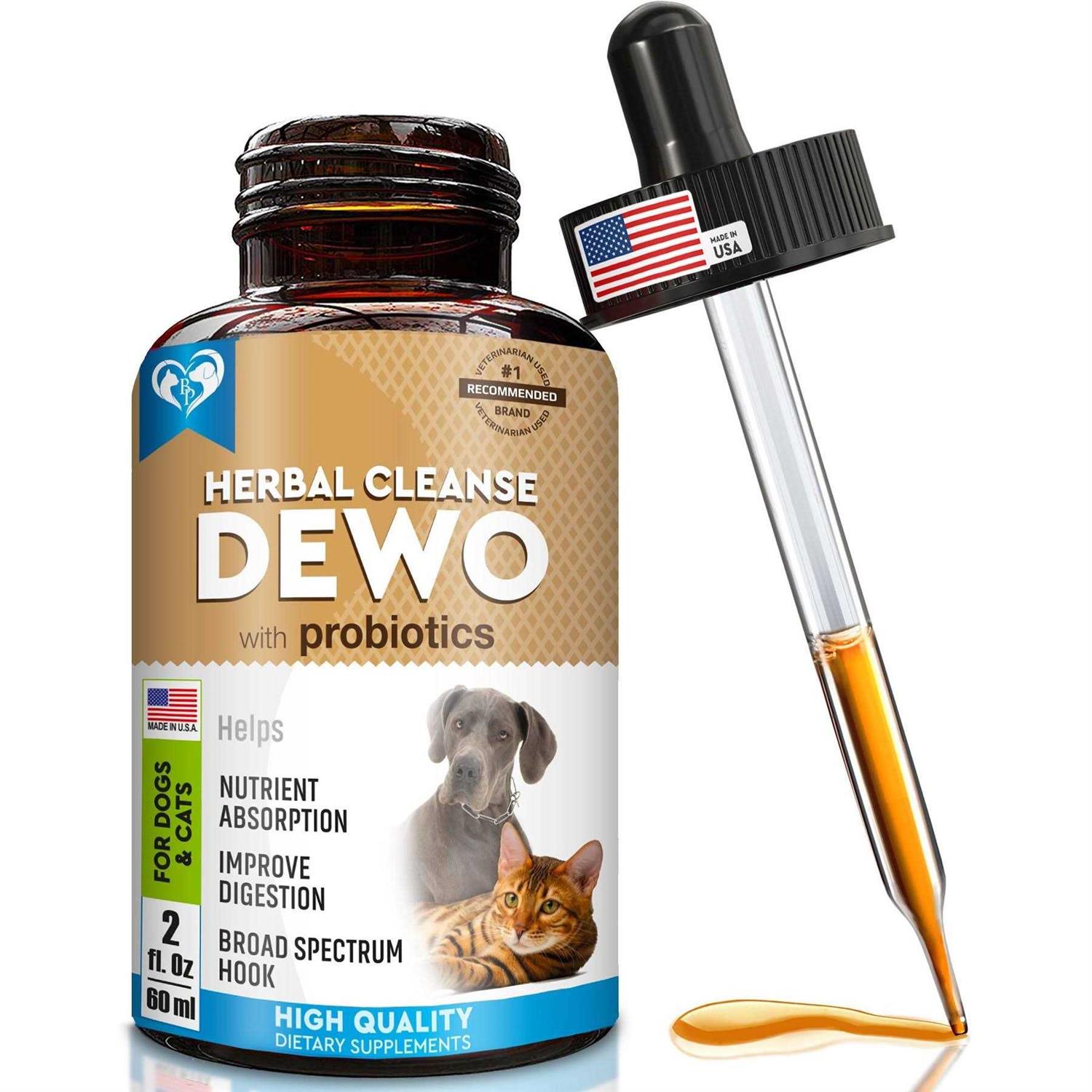 Beloved Pets Herbal Dewormer with Probiotic & Worm Treatment for Hookworms