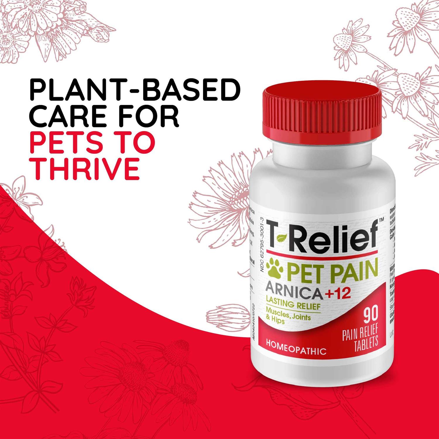 Alternative view of T-Relief Pet Pain Relief Arnica +12 Powerful Natural Medicines Help Ease Muscle Joint & Hip Pain Soreness Stiffness & Injuries Max Fast-Acting
