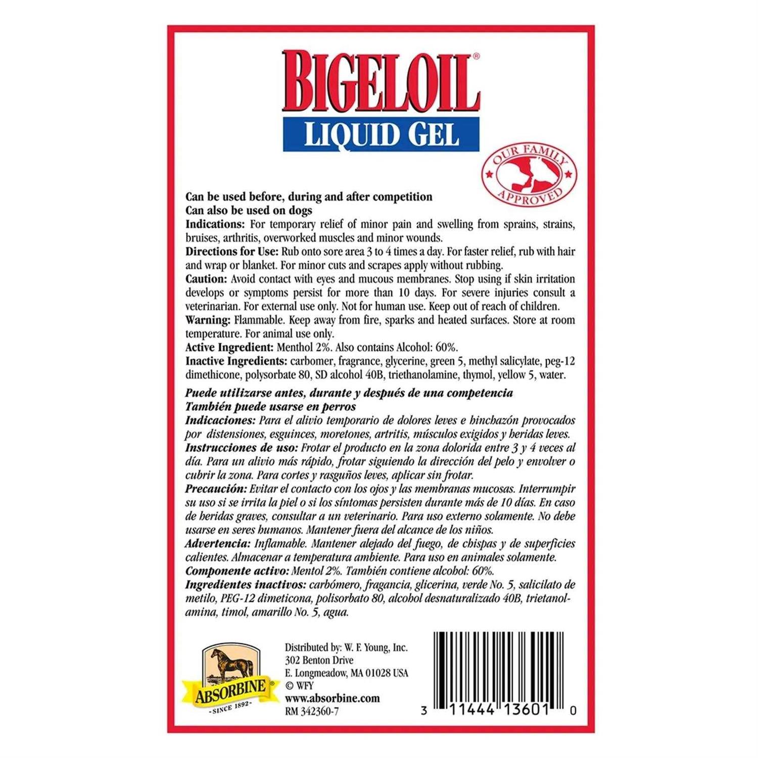 Alternative view of Bigeloil Liquid Gel