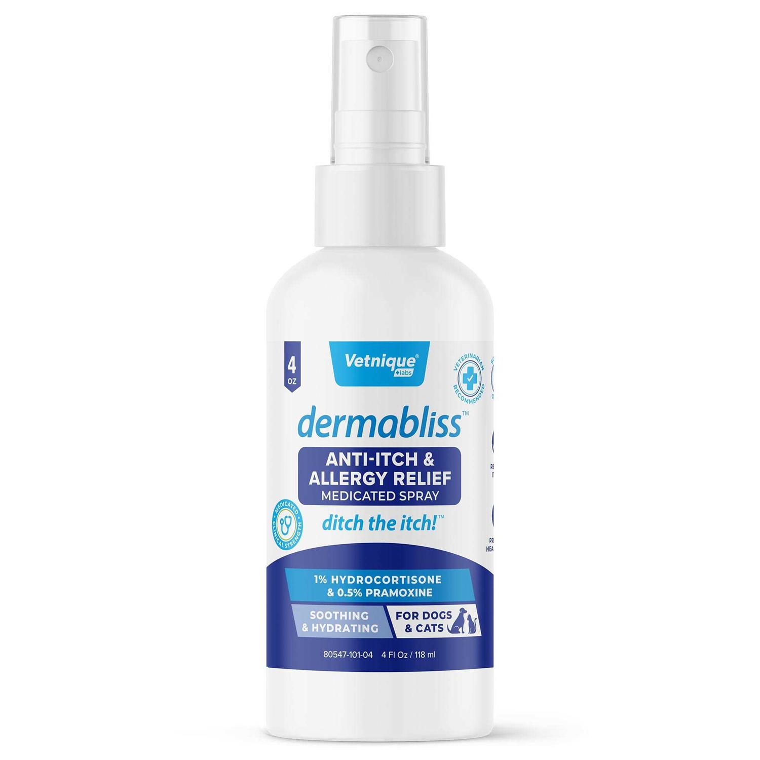 Vetnique Labs Dermabliss Anti-Itch & Allergy Relief Spray for Dogs & Cats