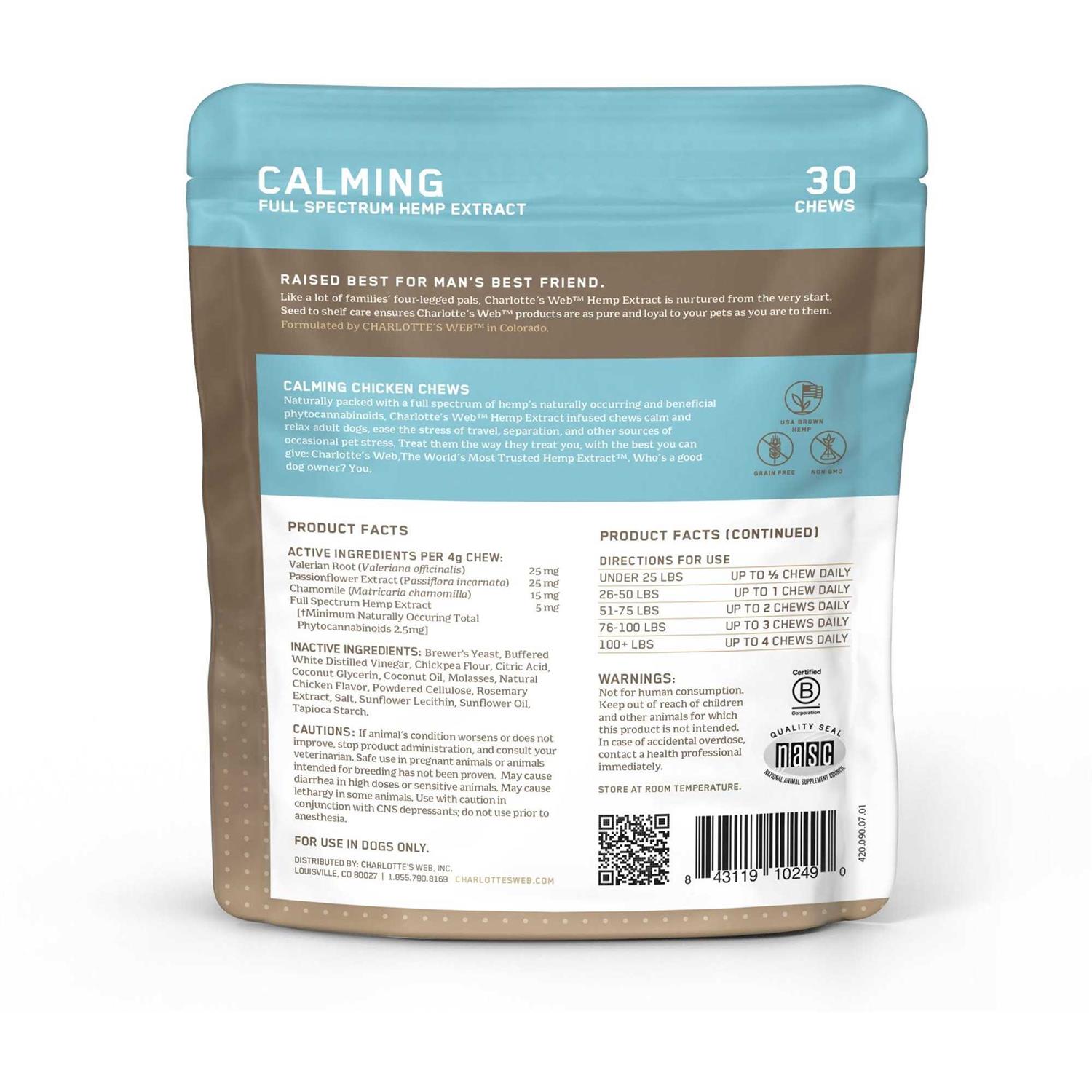 Alternative view of Charlotte's Web Calming Chews for Dogs