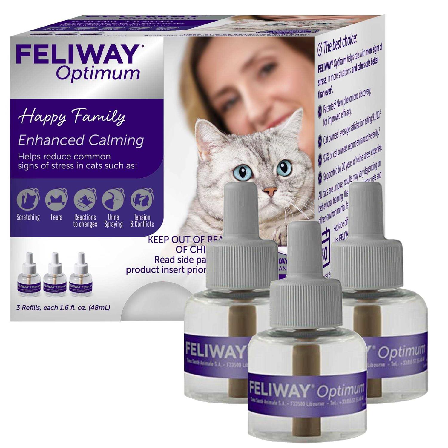 Feliway Optimum Enhanced Calming Pheromone 30 Day Cat Diffuser Refill