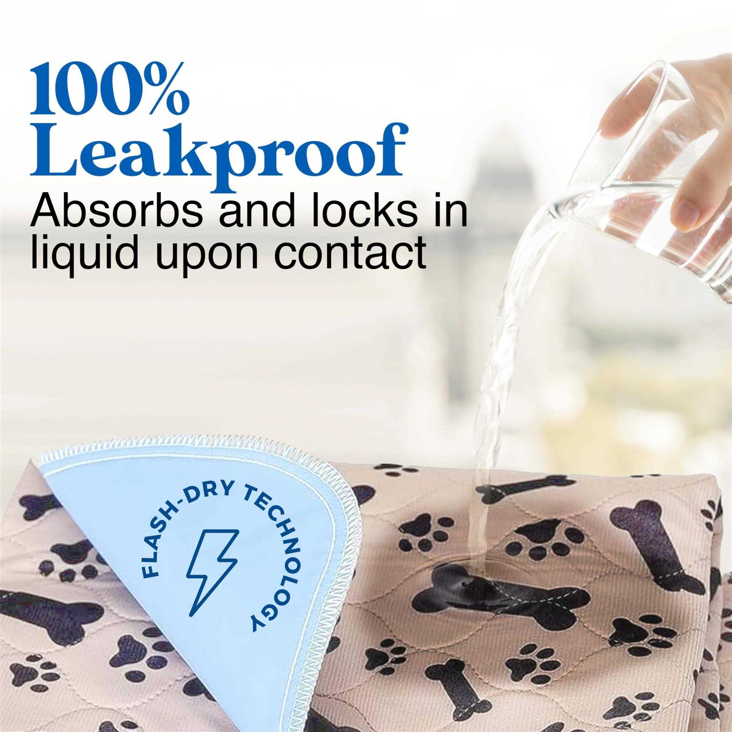 Alternative view of Washable Pee Pads for Dogs Whelping Reusable Quilted Large 35 x 31 Extra Absorbent Layered Waterproof Mat Puppy Adult Senior Pets Pooch