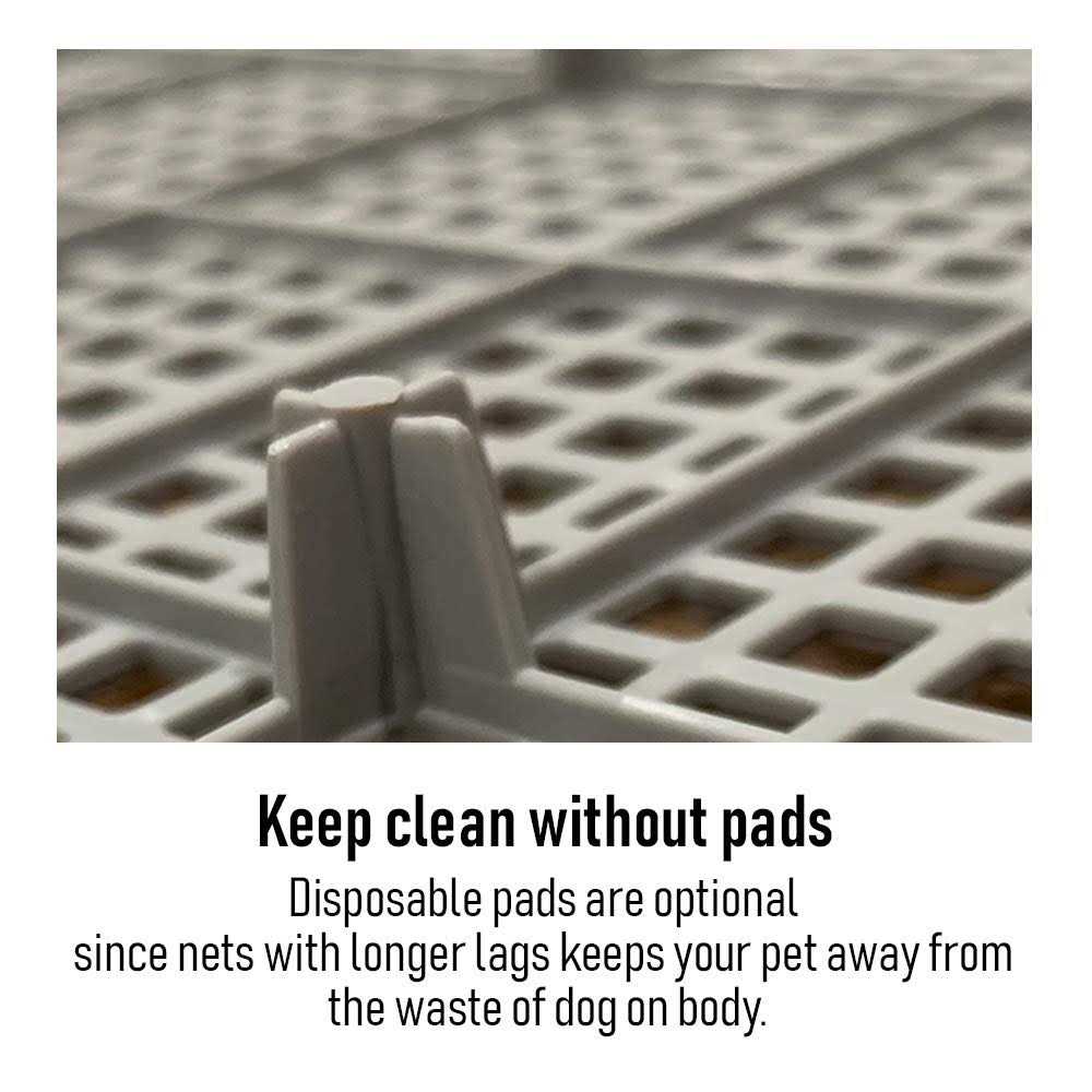 Alternative view of PS KOREA Indoor Dog Potty Tray with Protection Wall Every Side for No Leak, Spill, Accident