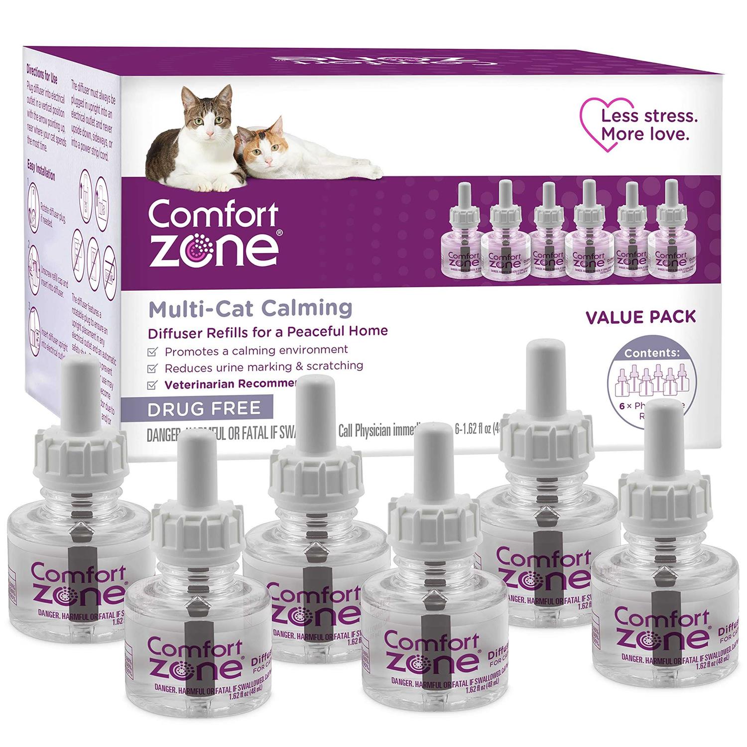 Comfort Zone Multi Cat Diffuser Refills For Cats