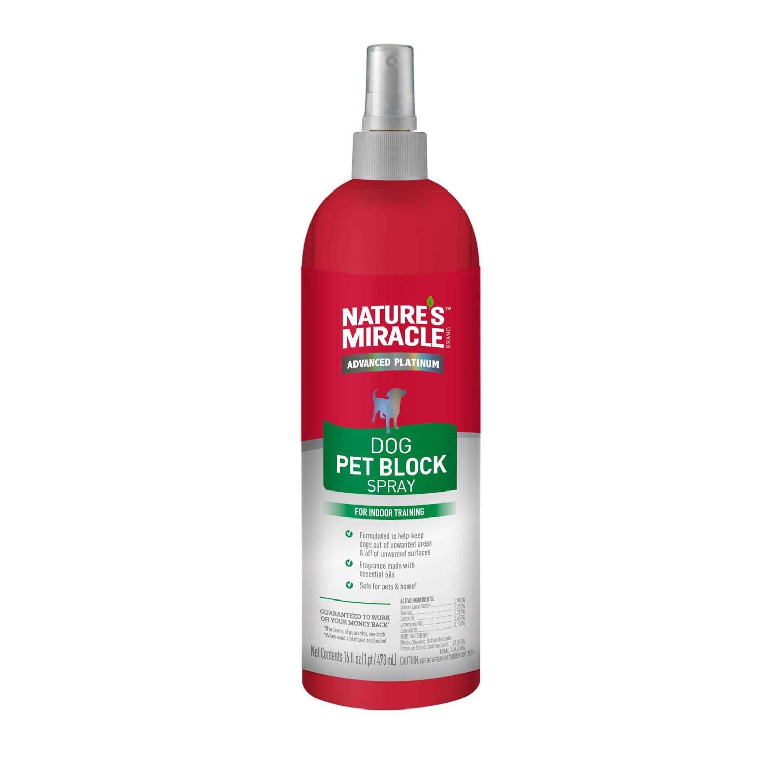 Nature's Miracle Advanced Platinum Dog Pet Block Repellent Spray