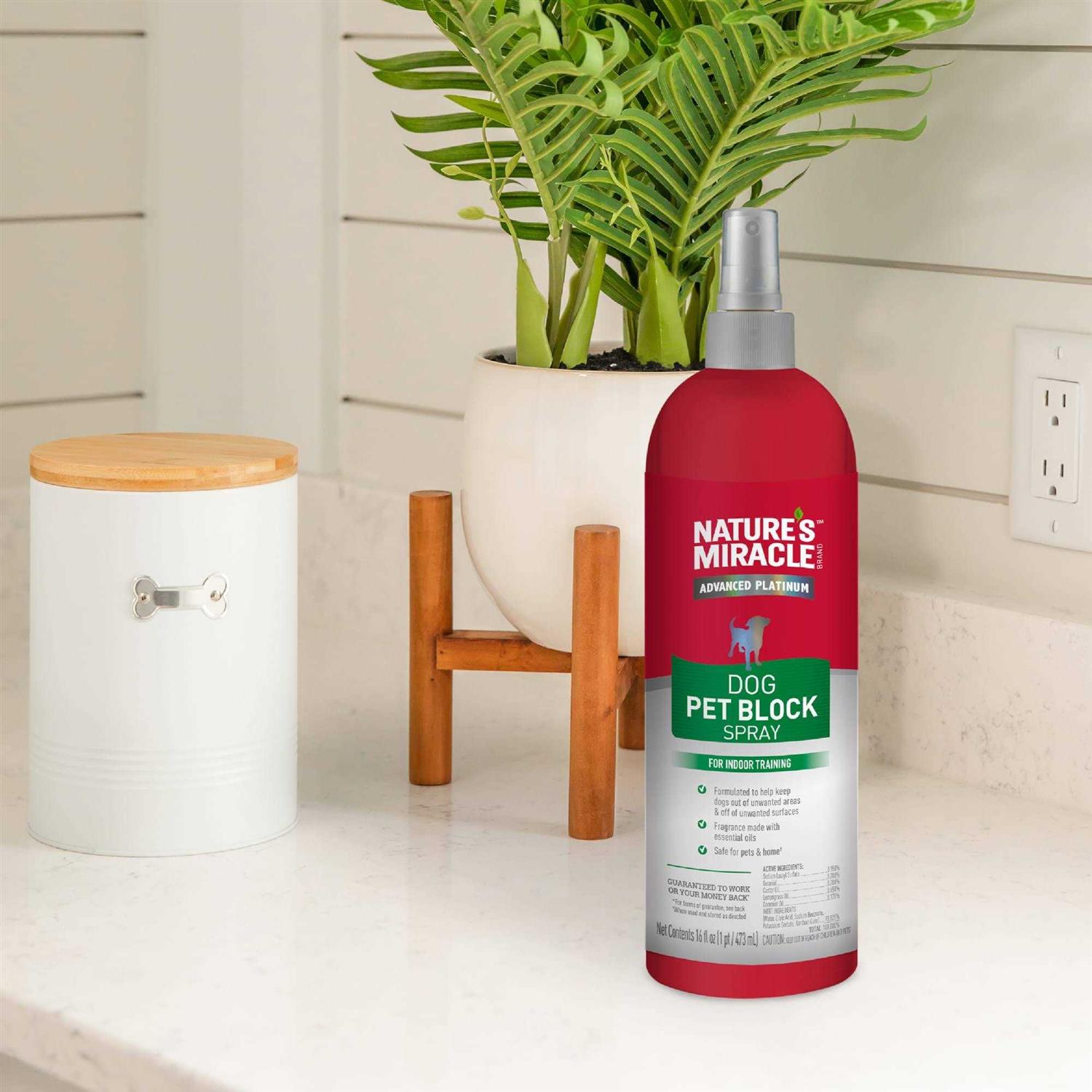 Alternative view of Nature's Miracle Advanced Platinum Dog Pet Block Repellent Spray