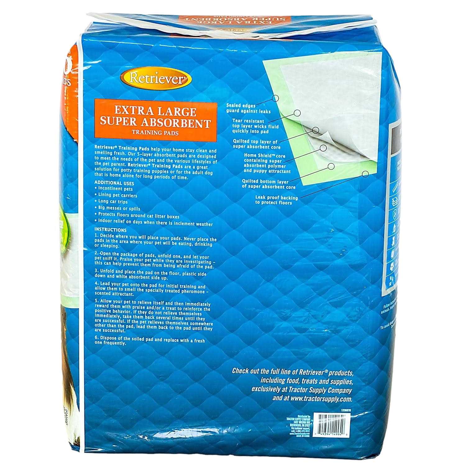 Alternative view of Retriever Super Absorbent Unscented XL Dog Training Pads