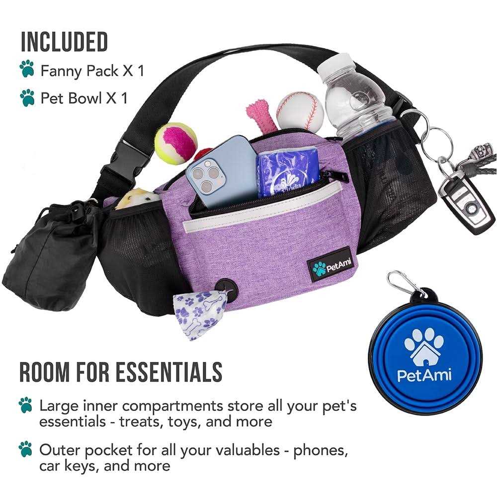 Alternative view of Petami Dog Fanny Pack Treat Pouch for Dog Walking Training Built in Poop Bag Dispenser