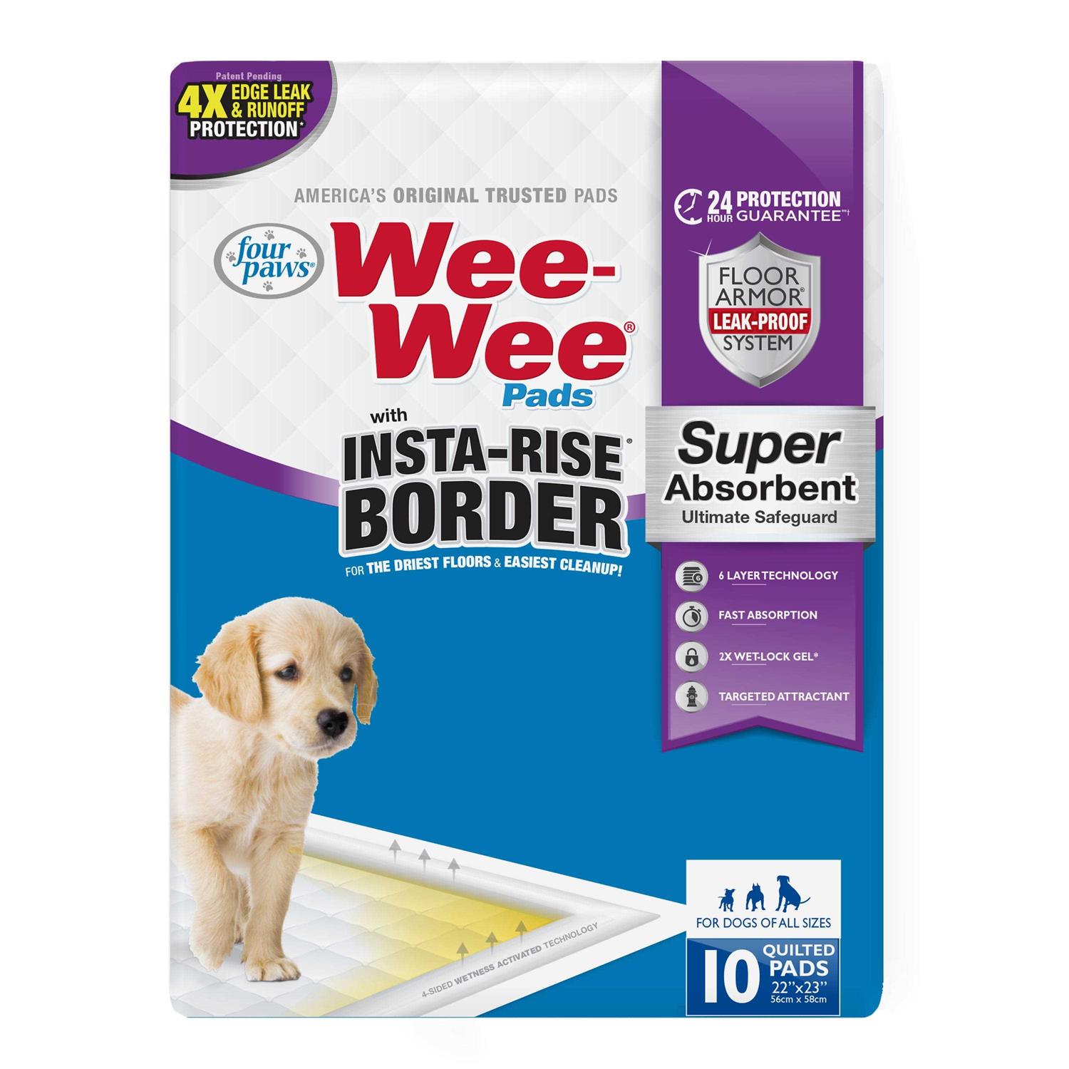 Four Paws Insta-Rise Border Wee-Wee Pads