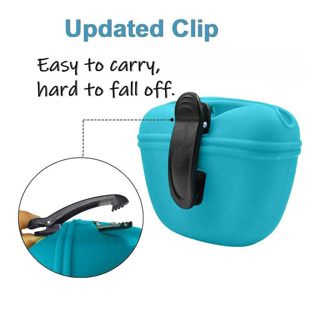 Alternative view of Royalcare Silicone Dog Treat Pouch-Small Training Bag-Portable Dog Treat Bag for Leash with Magnetic Closure and Waist Clip